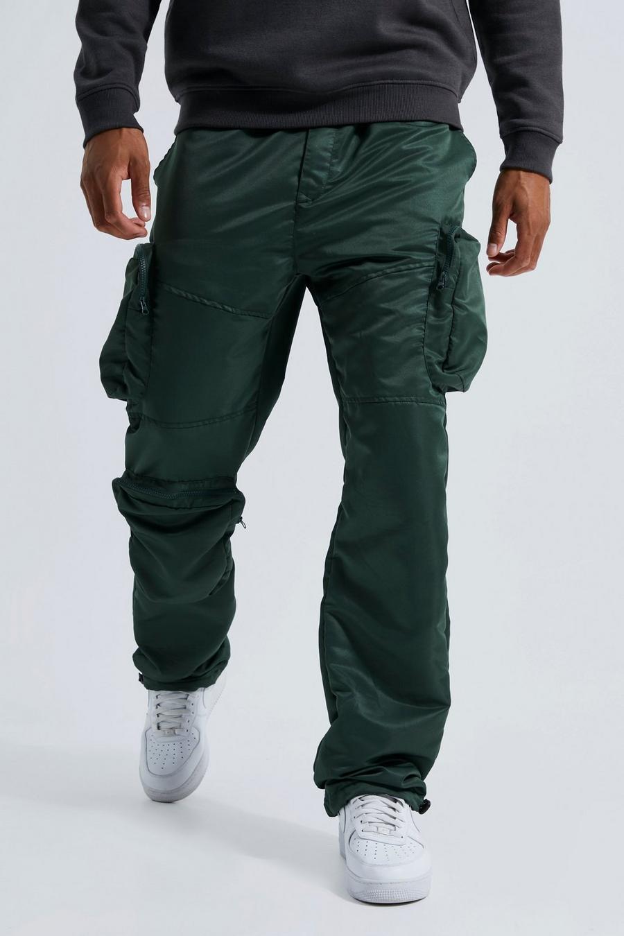 Green Tall Relaxed Fit Shell 3d Cargo Trouser image number 1