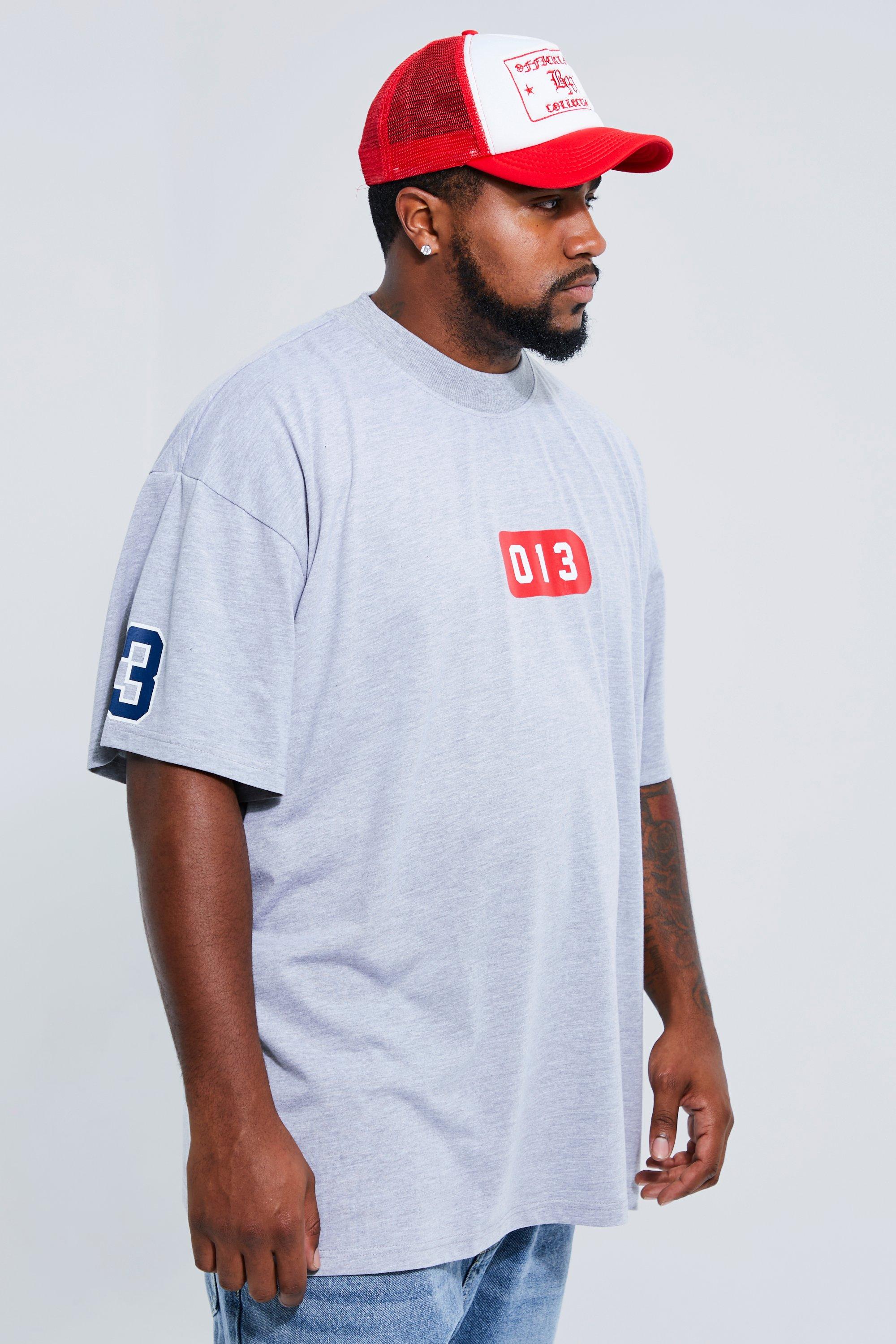 boohooMAN Men's Oversized Boston Varsity T-Shirt