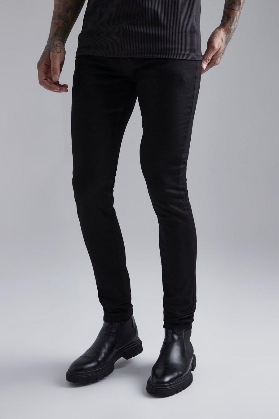 True black Skinny Stretch Stacked Jeans image number 1