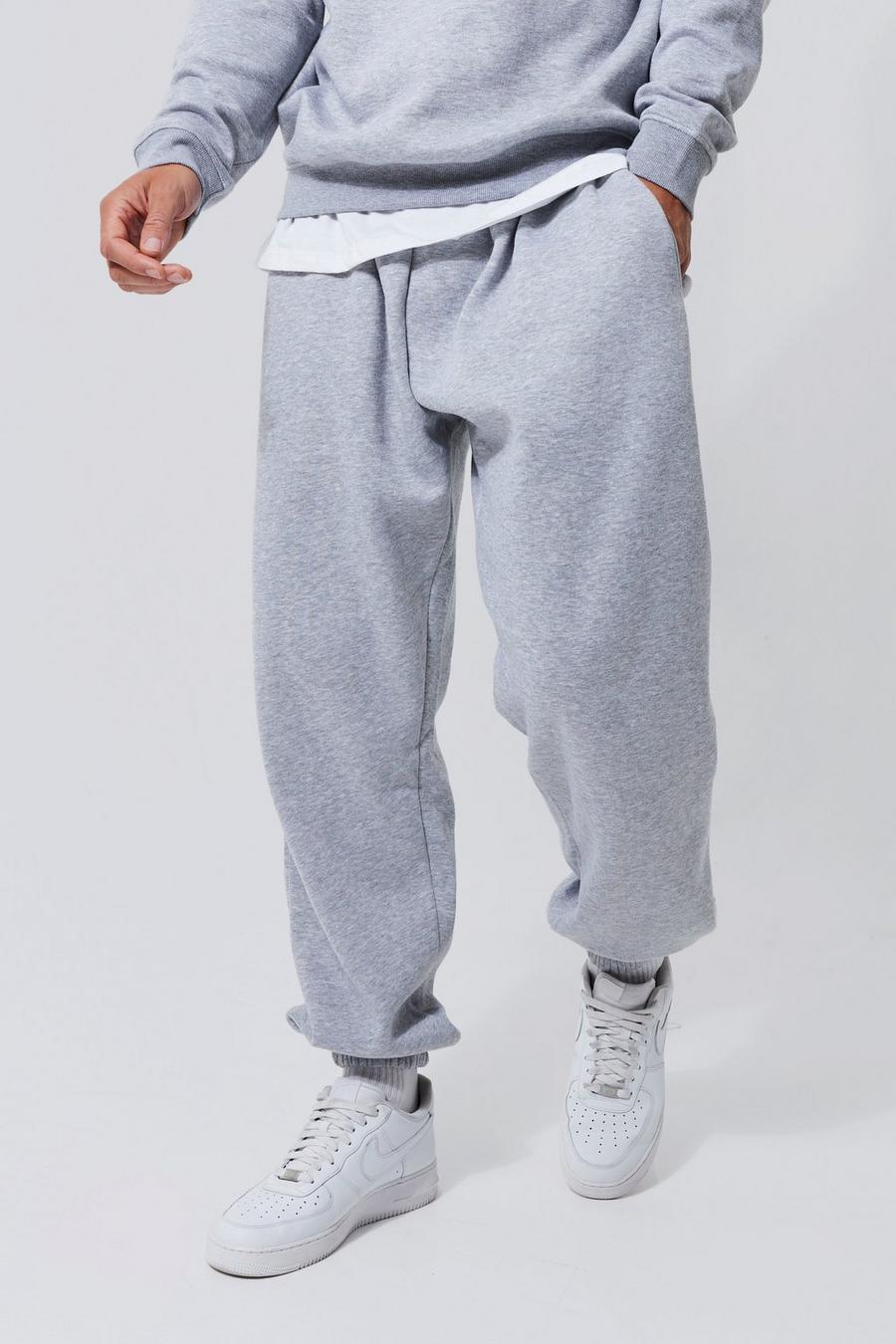 Pantaloni tuta Tall Basic comodi, Grey marl gris