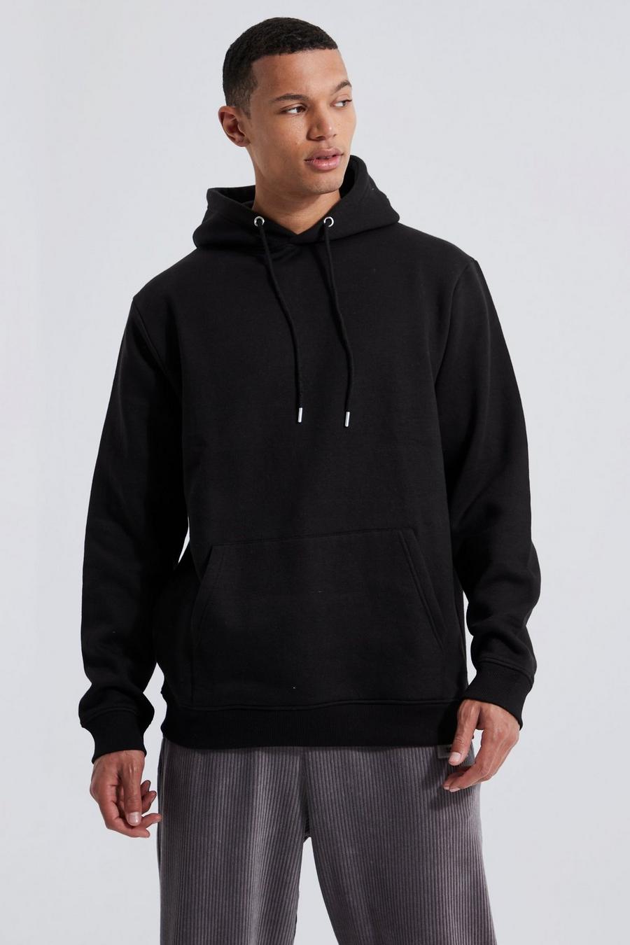Black Tall Basic Over The Head Hoodie image number 1