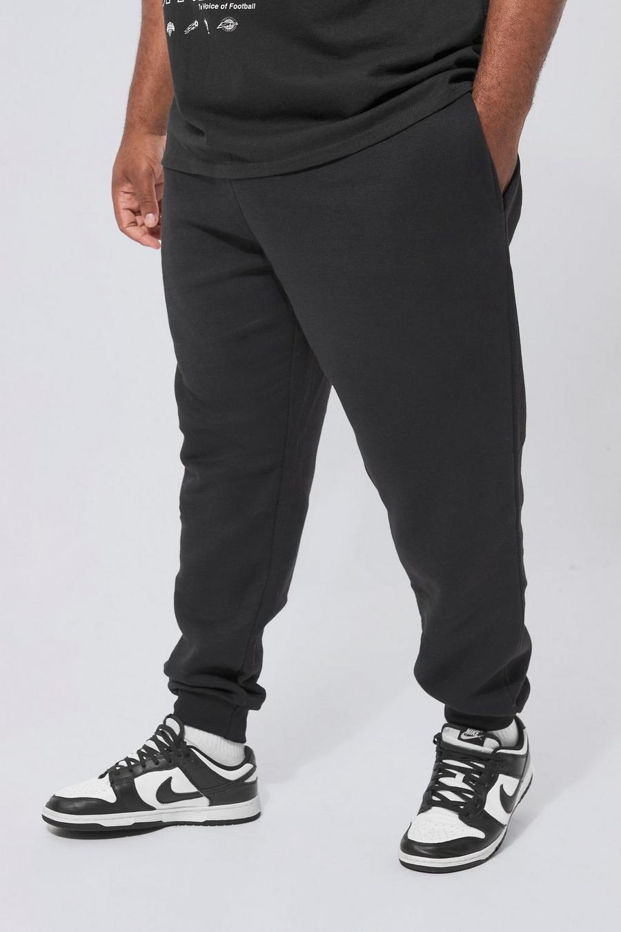 Pantalón deportivo Plus básico ajustado, Black image number 1