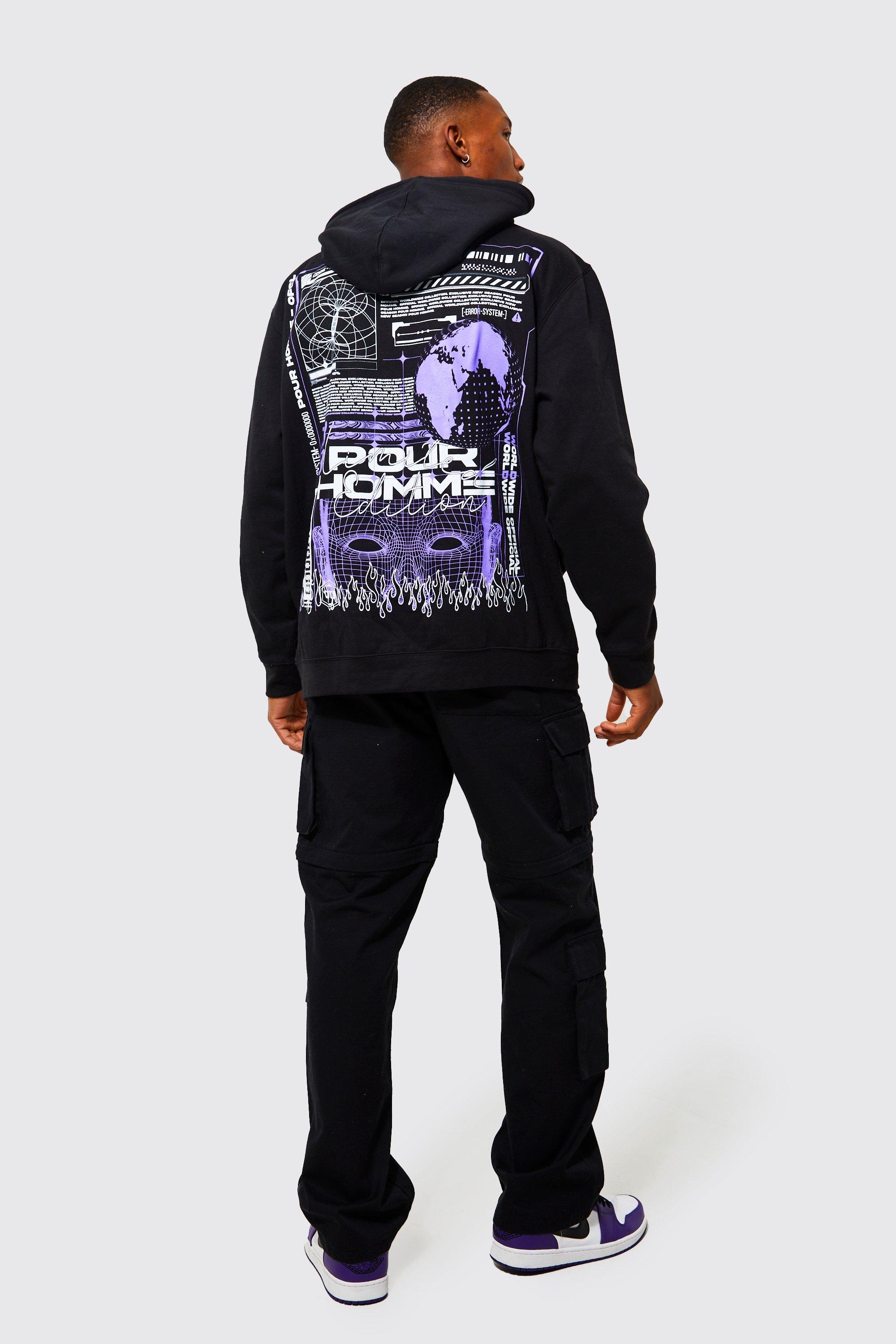 Oversized Space Graphic Hoodie