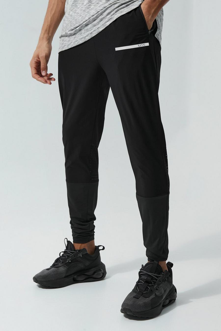 Black Tall Man Active Performance Perforated Jogger image number 1