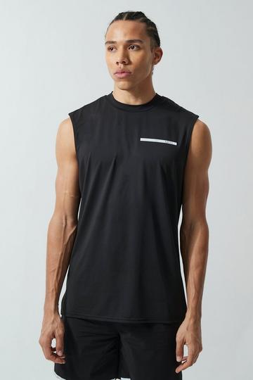 Tall Man Active Performance Tank Top black