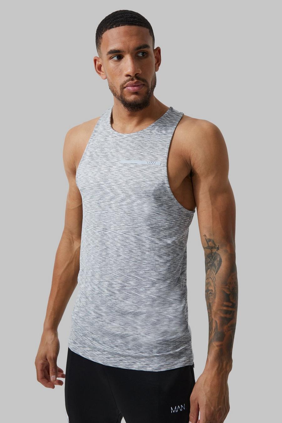 Charcoal Tall Man Active Performance Marl Vest image number 1