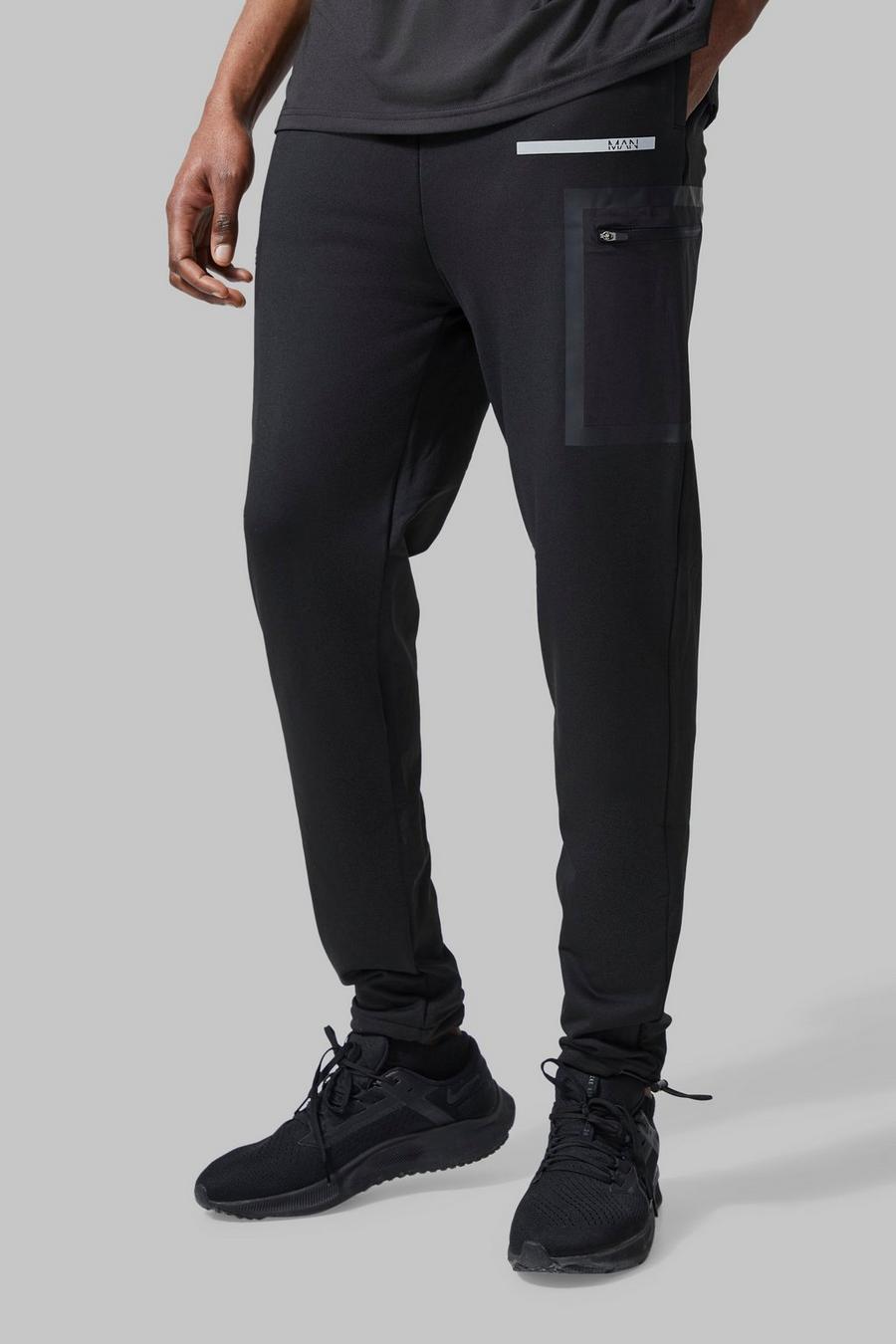 Black Man Active Performance Cargo Joggers image number 1
