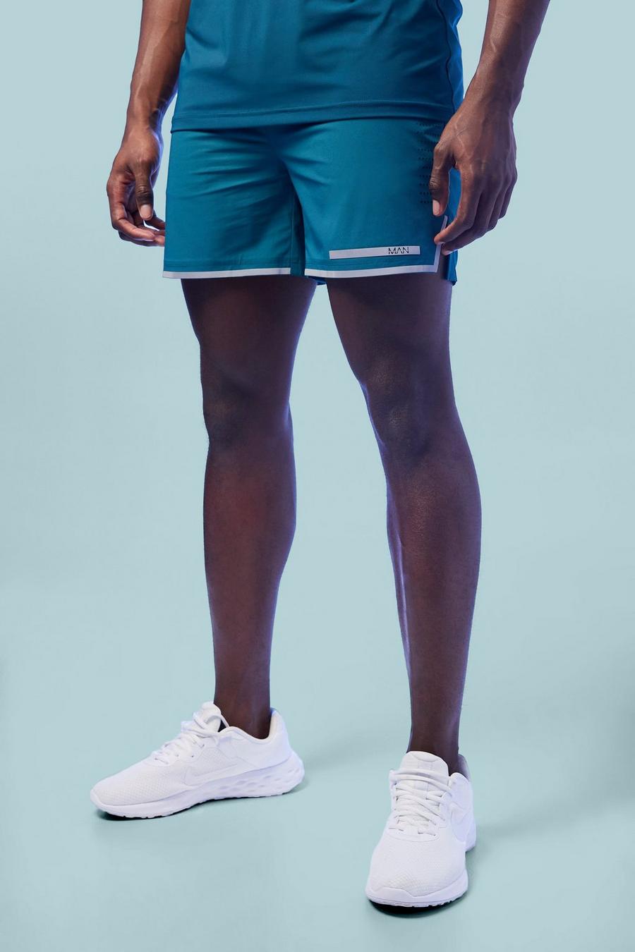 Teal Man Active 5 Inch Performance Shorts image number 1