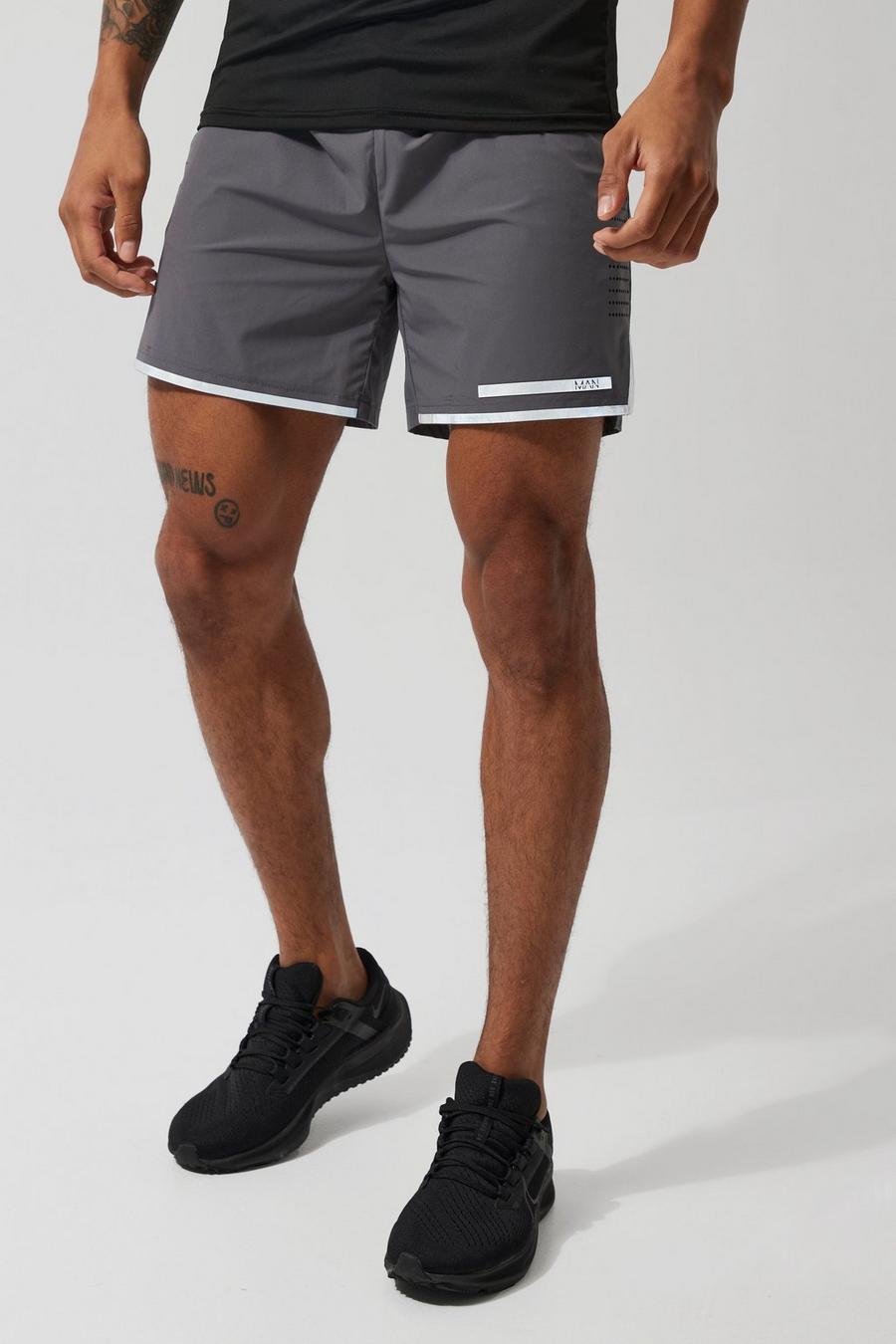 Charcoal Man Active 5 Inch Performance Shorts image number 1