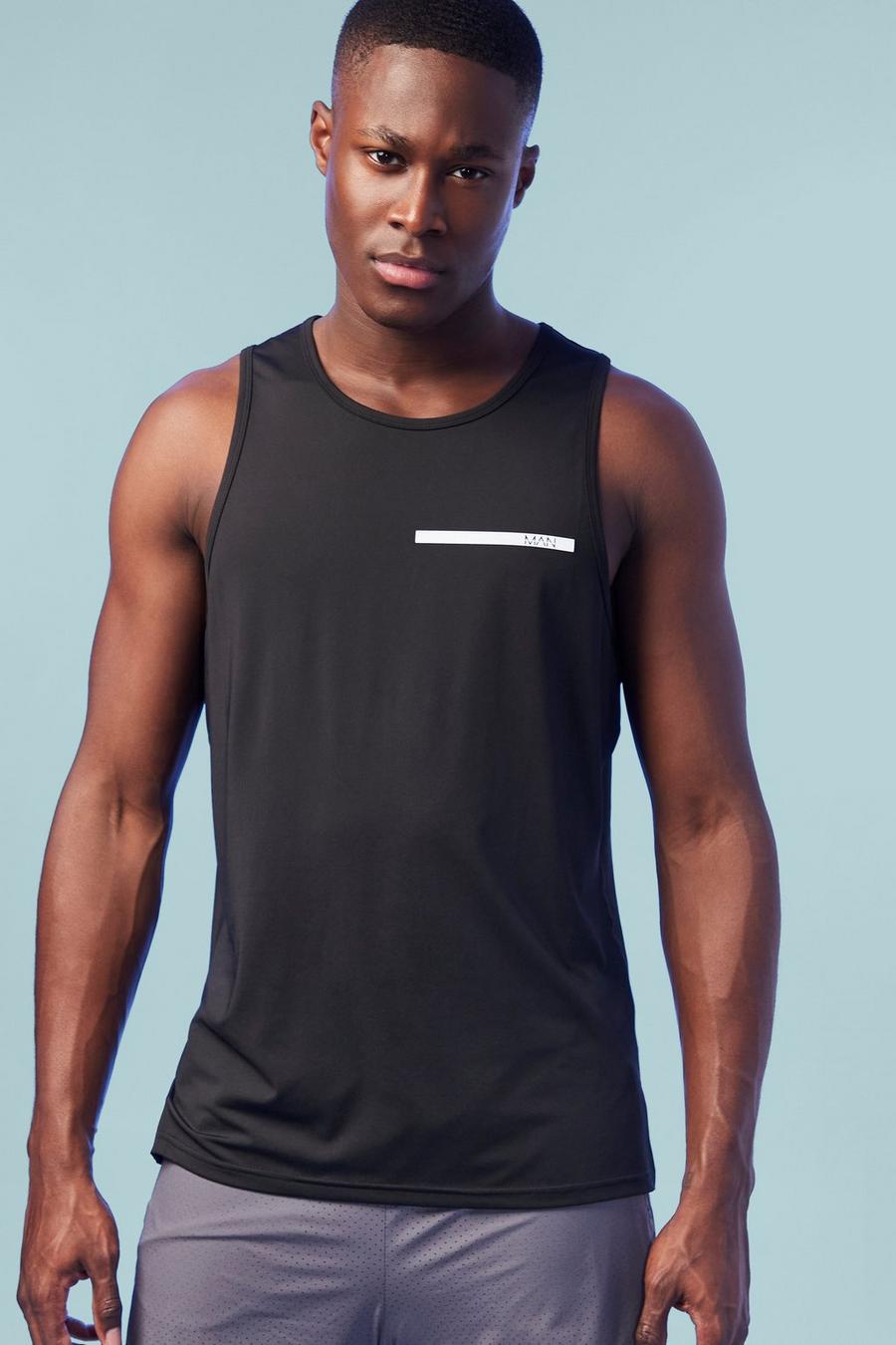 Black noir Man Active Performance Vest image number 1