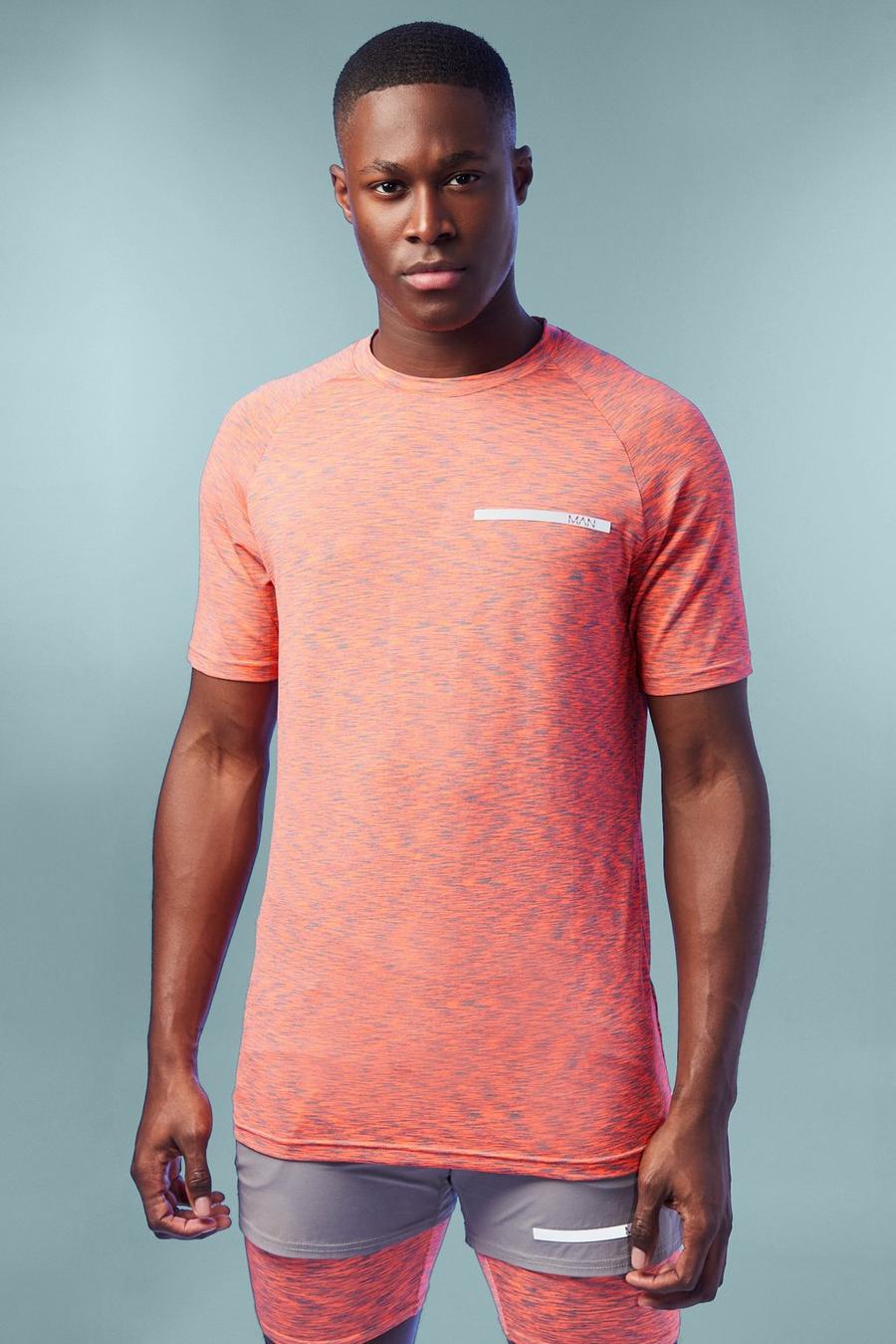 Camiseta MAN Active resistente jaspeada, Orange image number 1