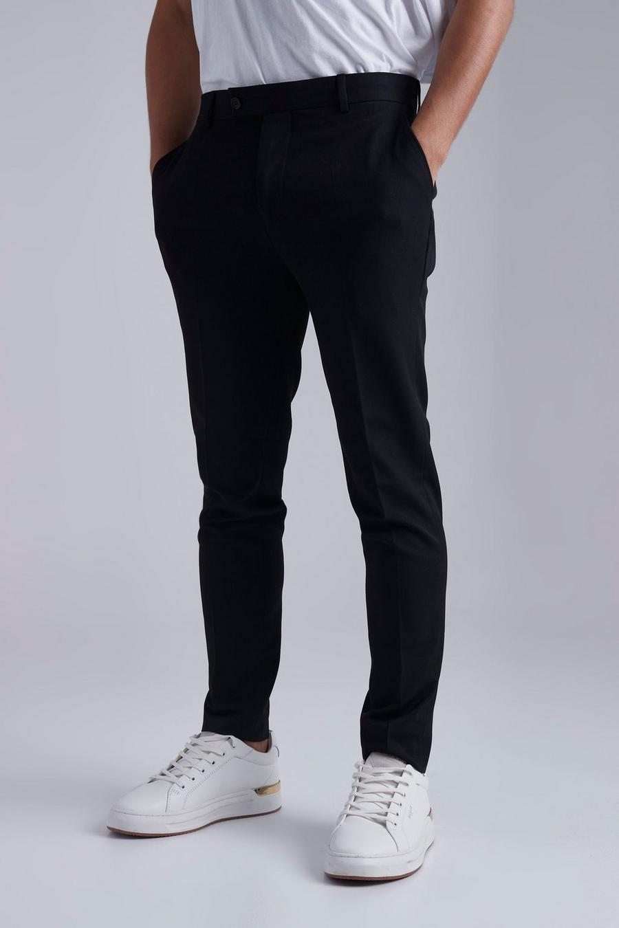 Pantaloni Stretch Super Skinny Fit extra comodi, Black negro