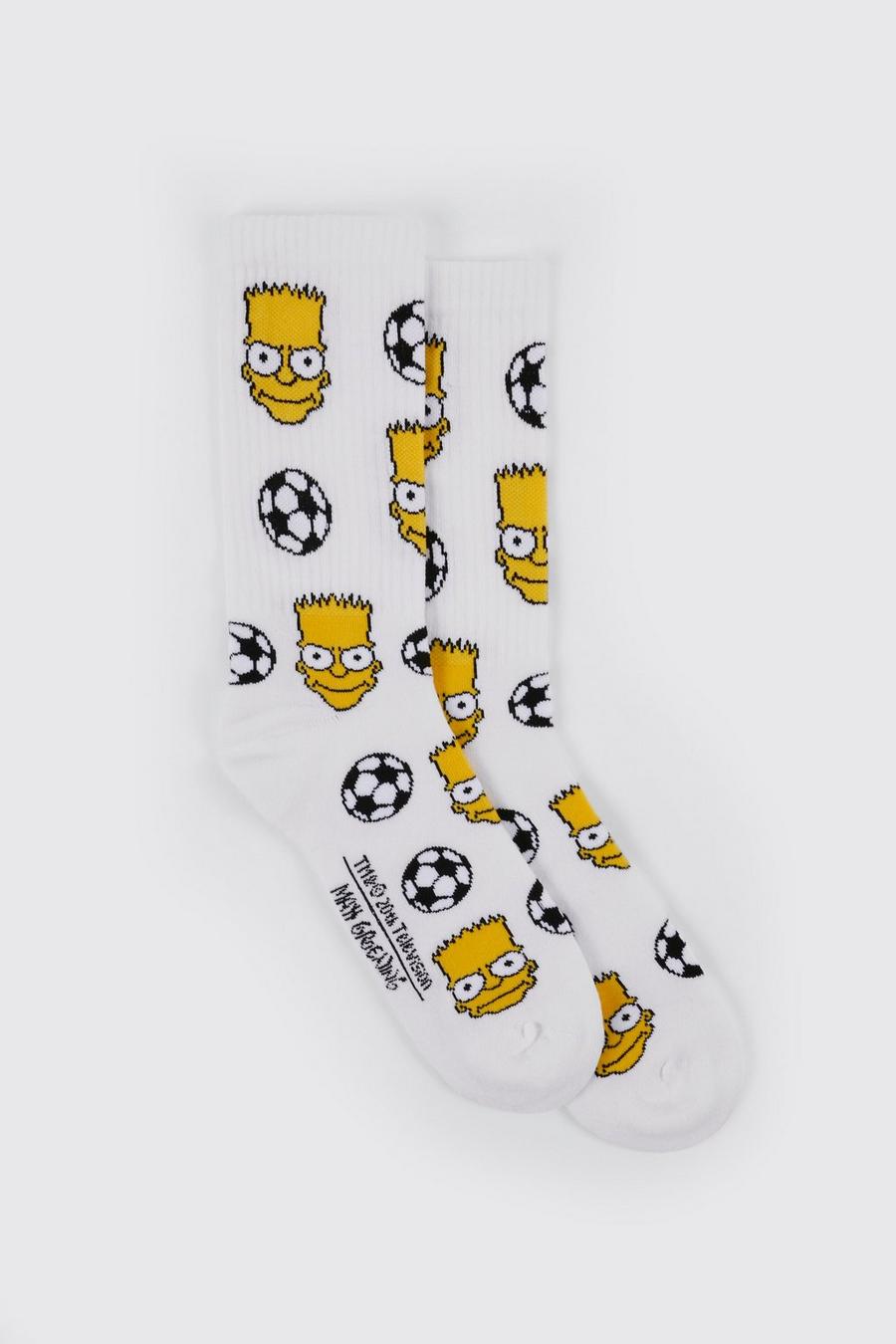 White Simpsons Jacquard Socks image number 1
