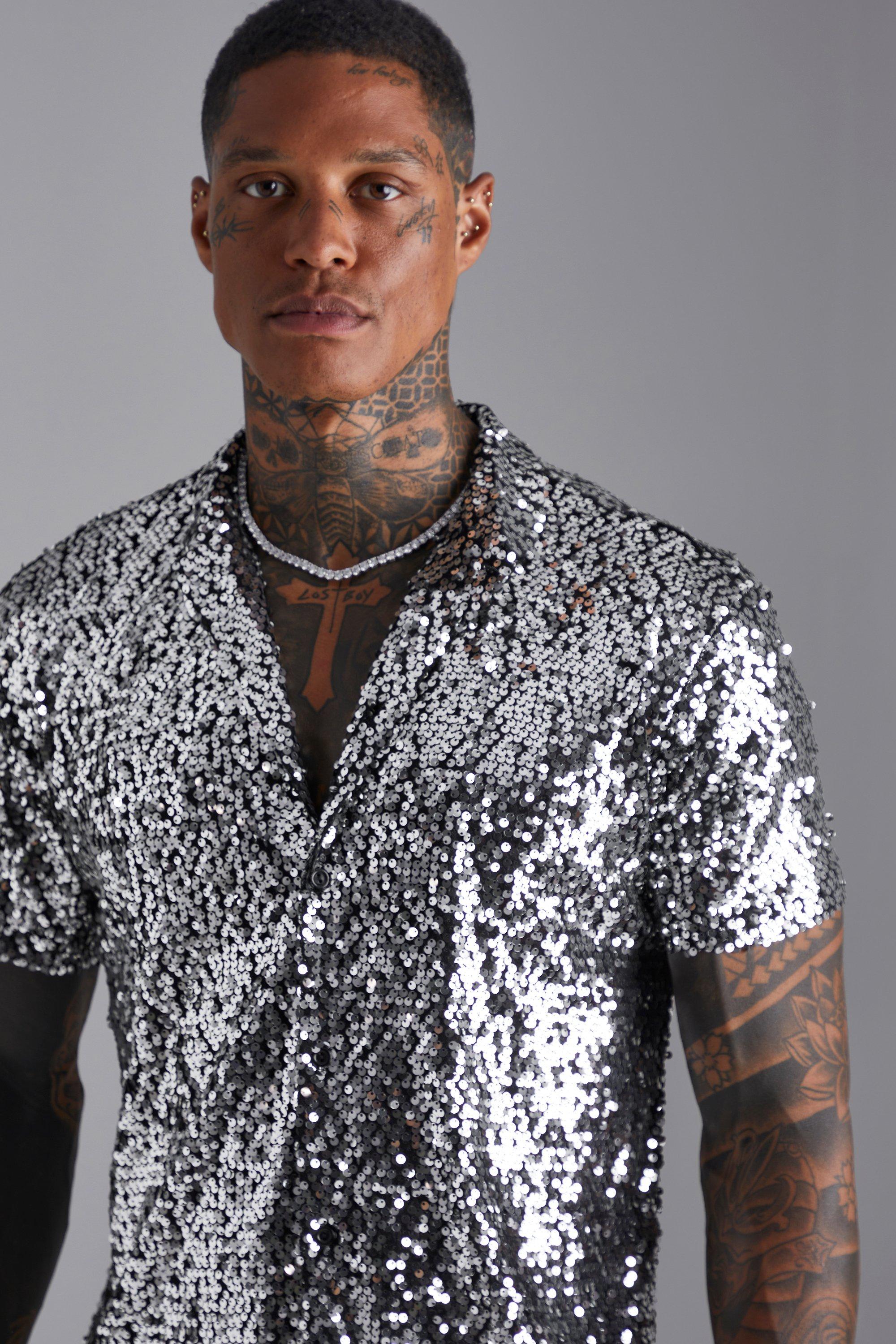 Silver sparkle cheap shirt