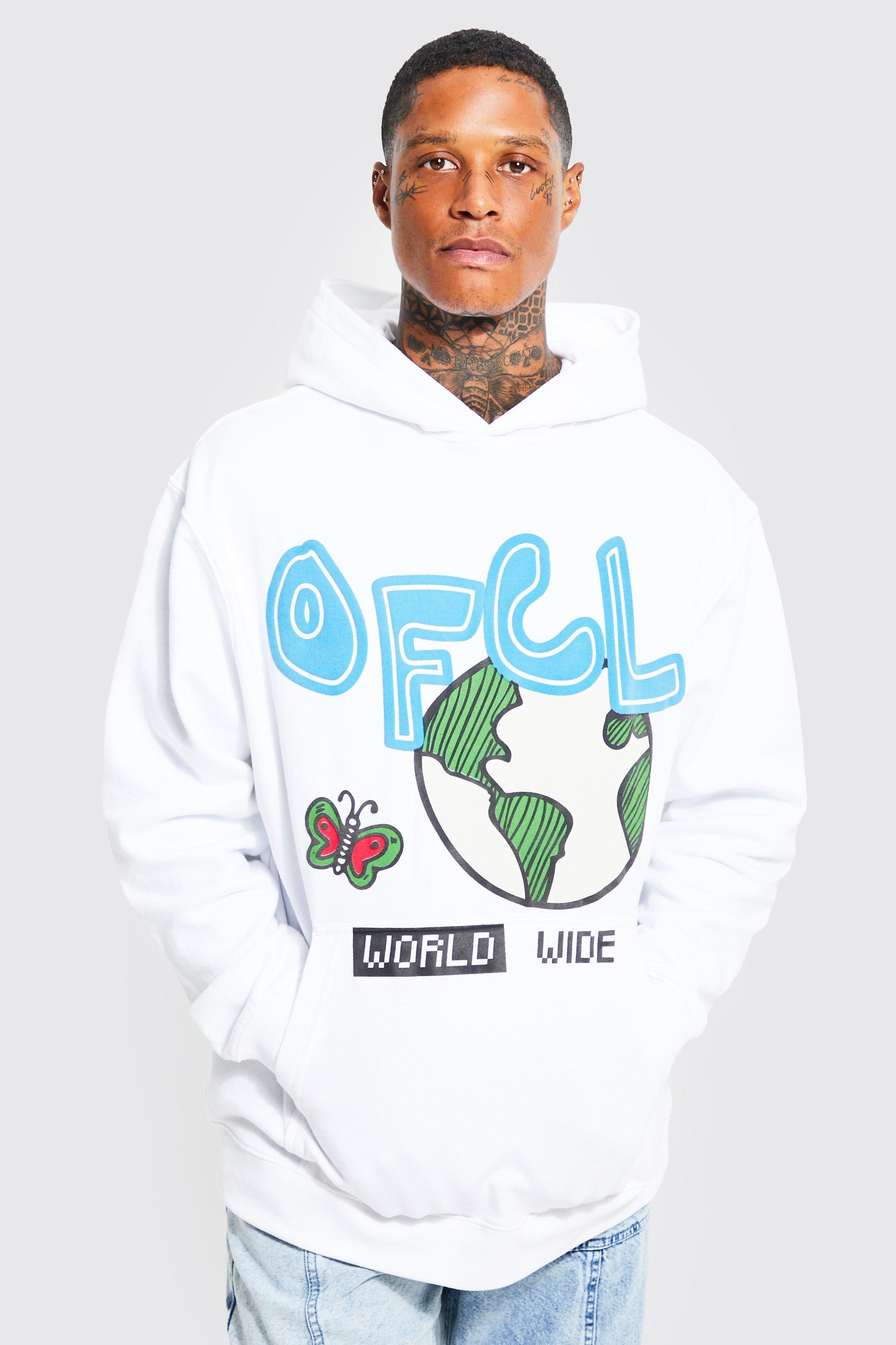 Oversized Doodle Ofcl Graphic Hoodie