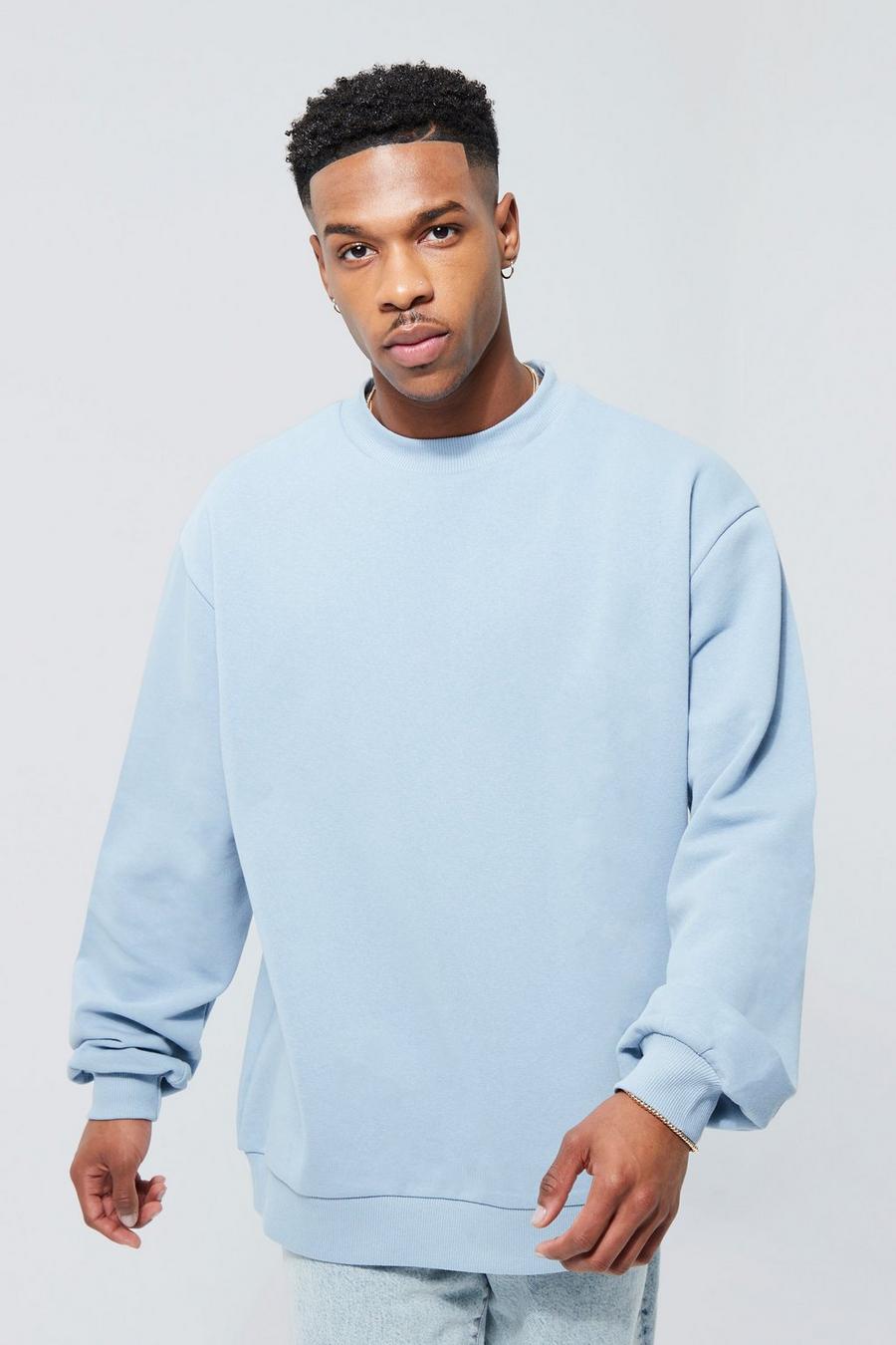 Dusty blue Oversized Extended Neck Sweatshirt