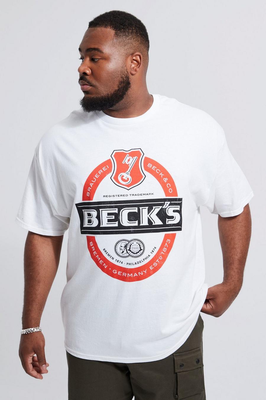 White Plus Beck's Licence T-shirt image number 1