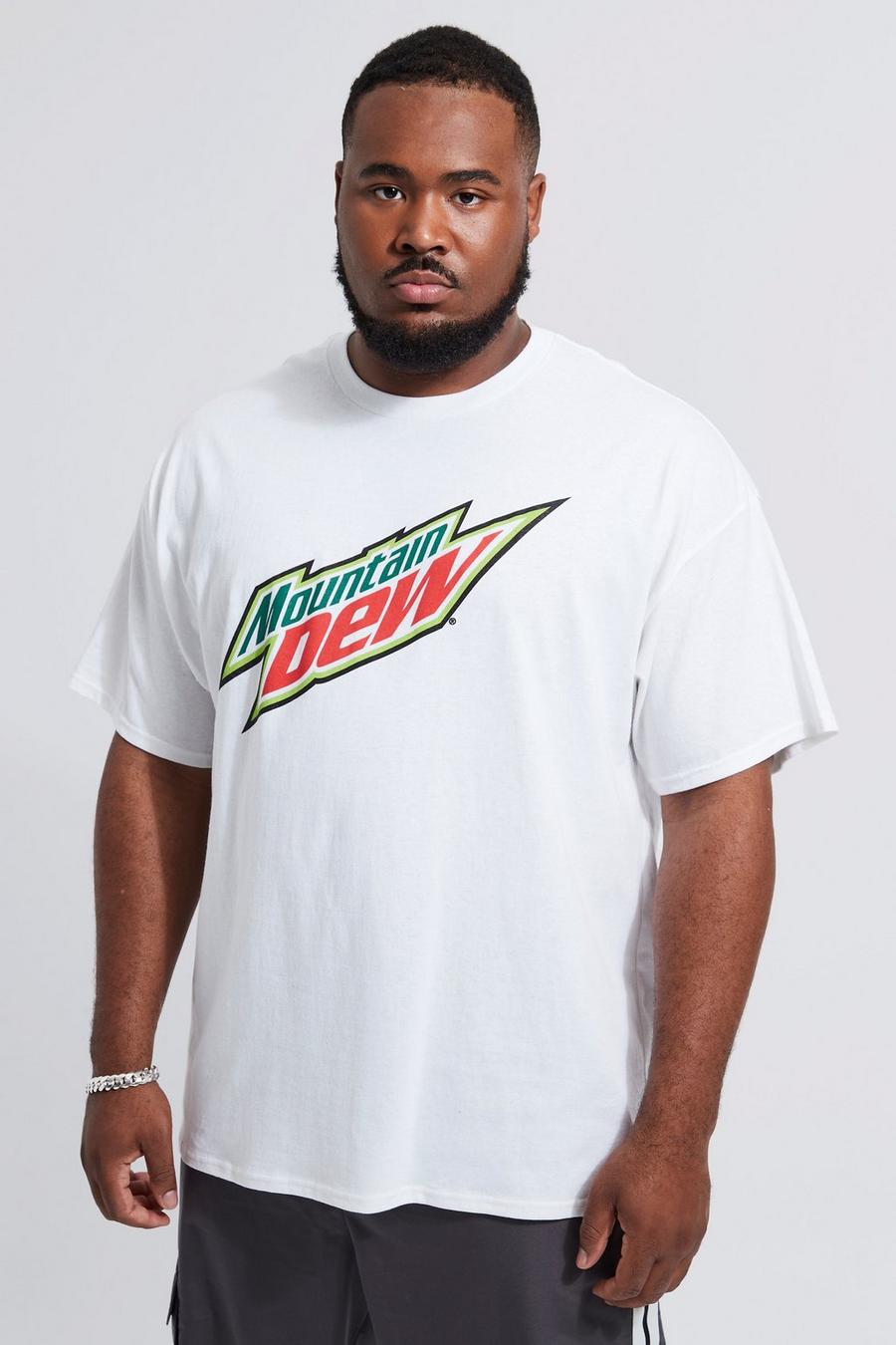 White Plus Mountain Dew Licence T-shirt image number 1