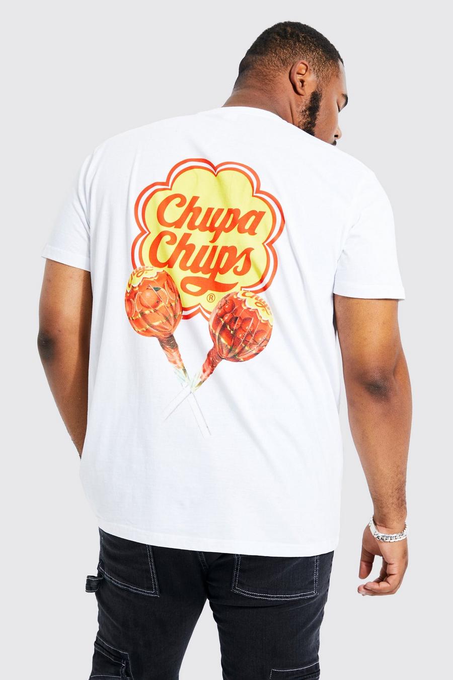 Camiseta Plus con estampado de Chupa Chups, White blanco image number 1