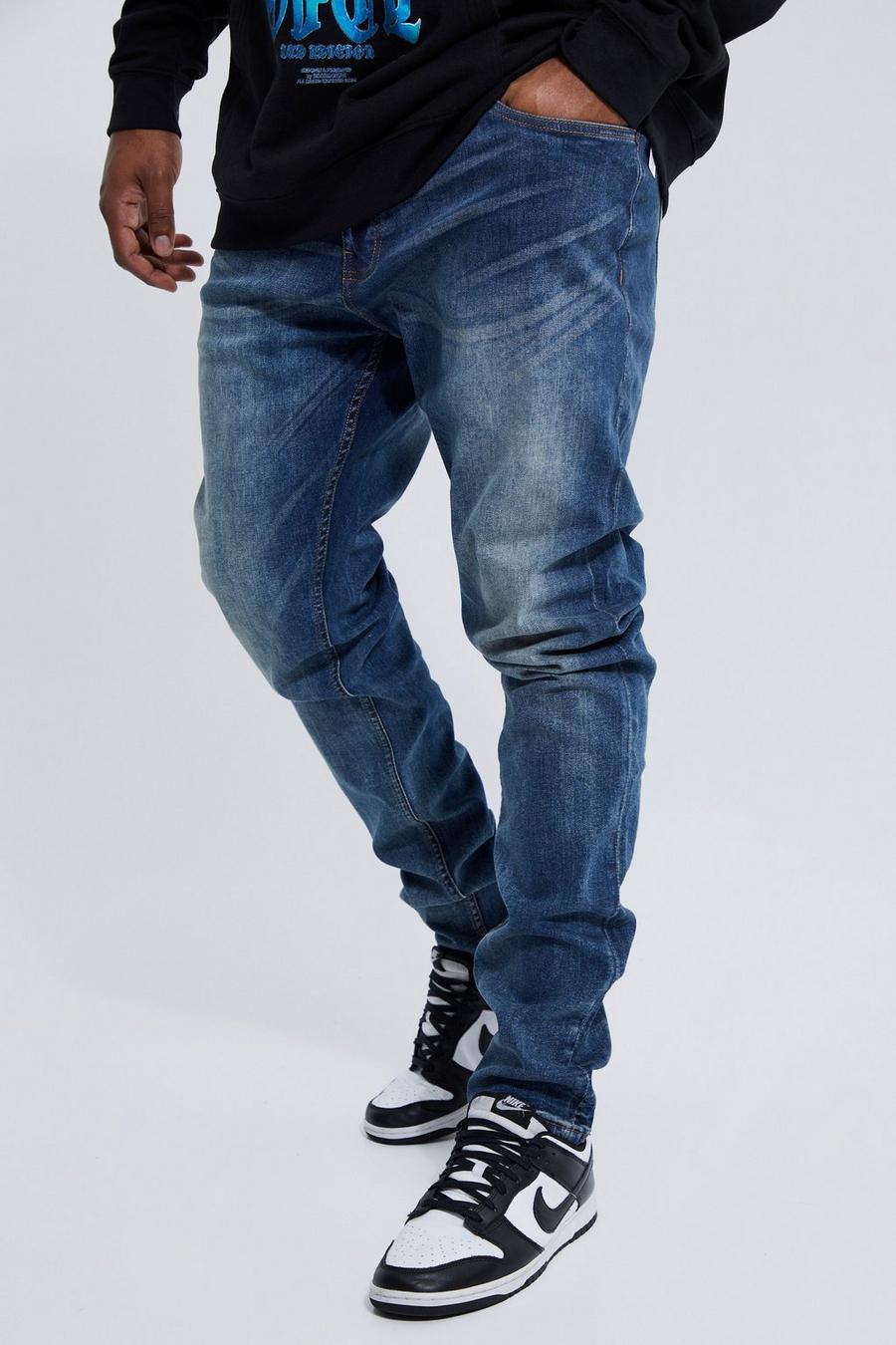Vintage blue Plus Skinny Stretch Stacked Jeans image number 1