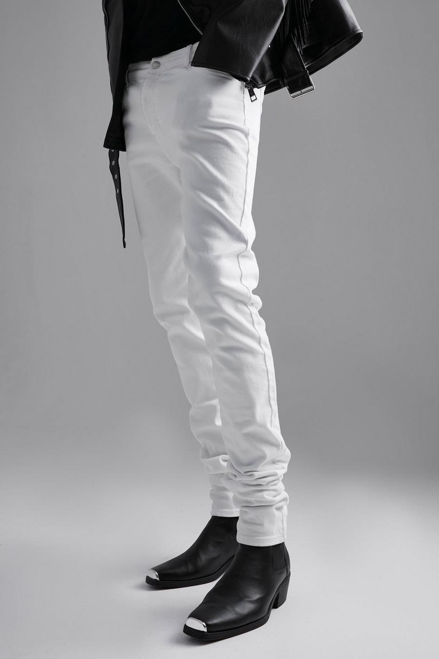 Tall Skinny Stretch Jeans, White blanc