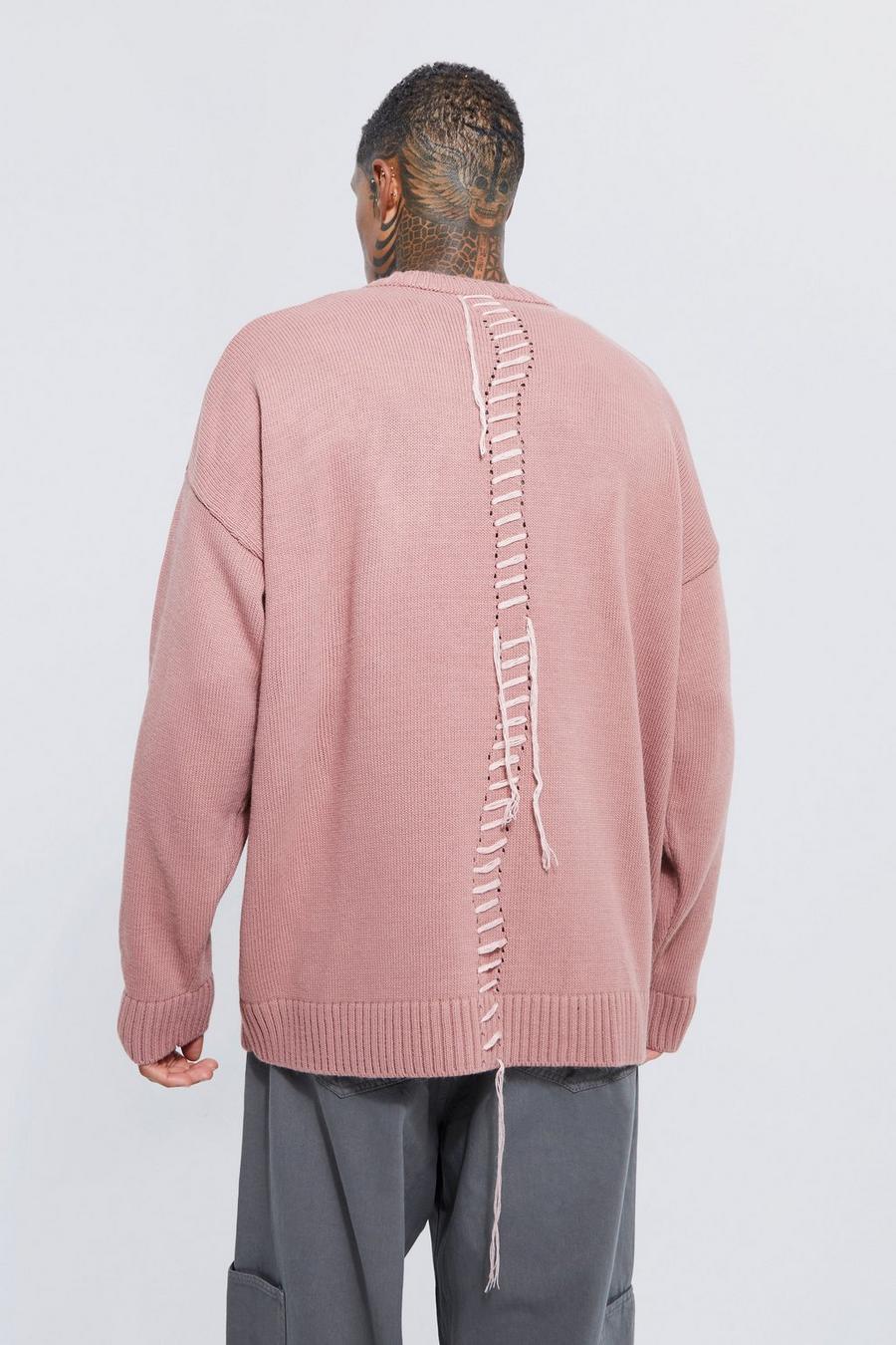 Oversize Strickpullover, Pink image number 1
