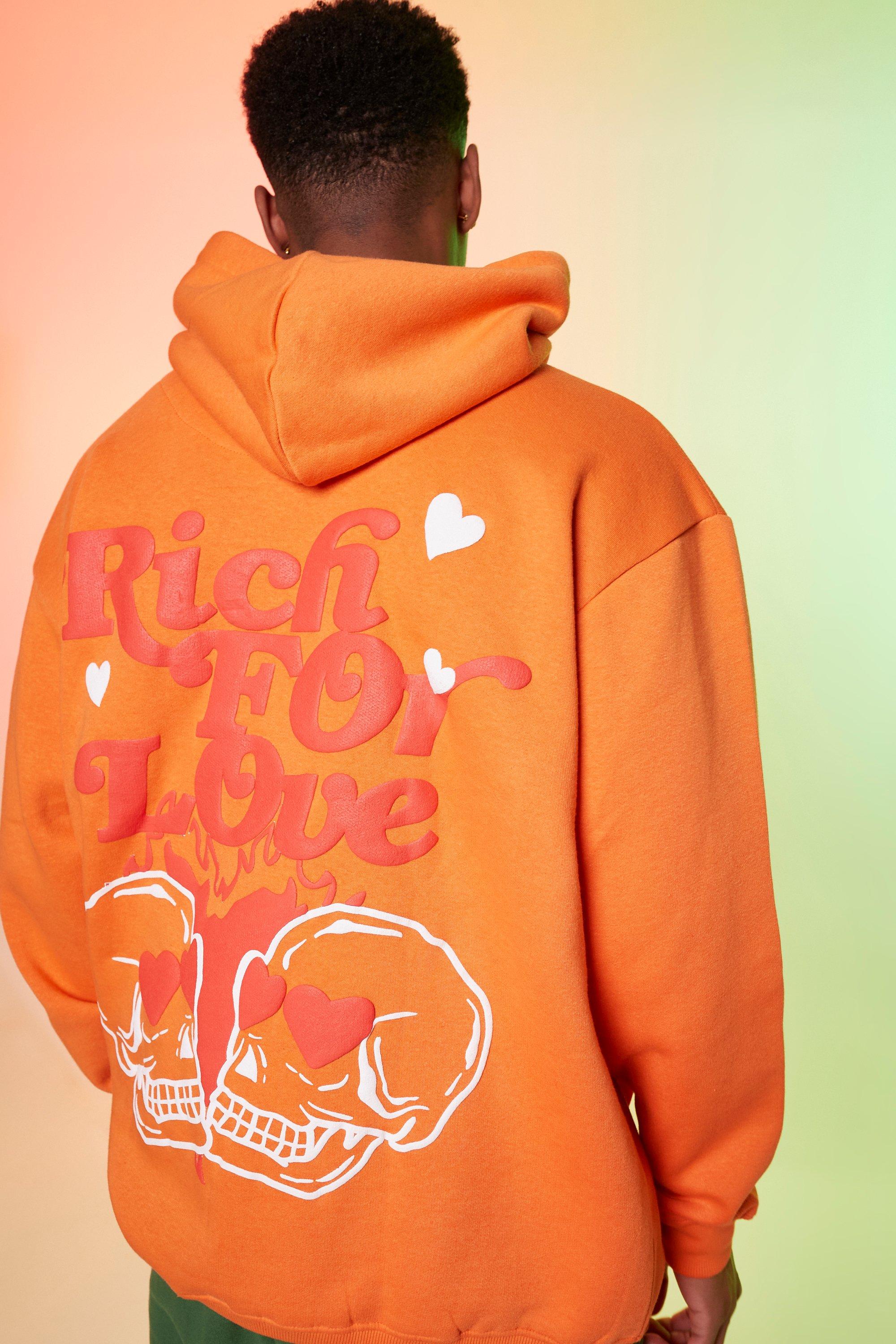 Orange hotsell graphic hoodie