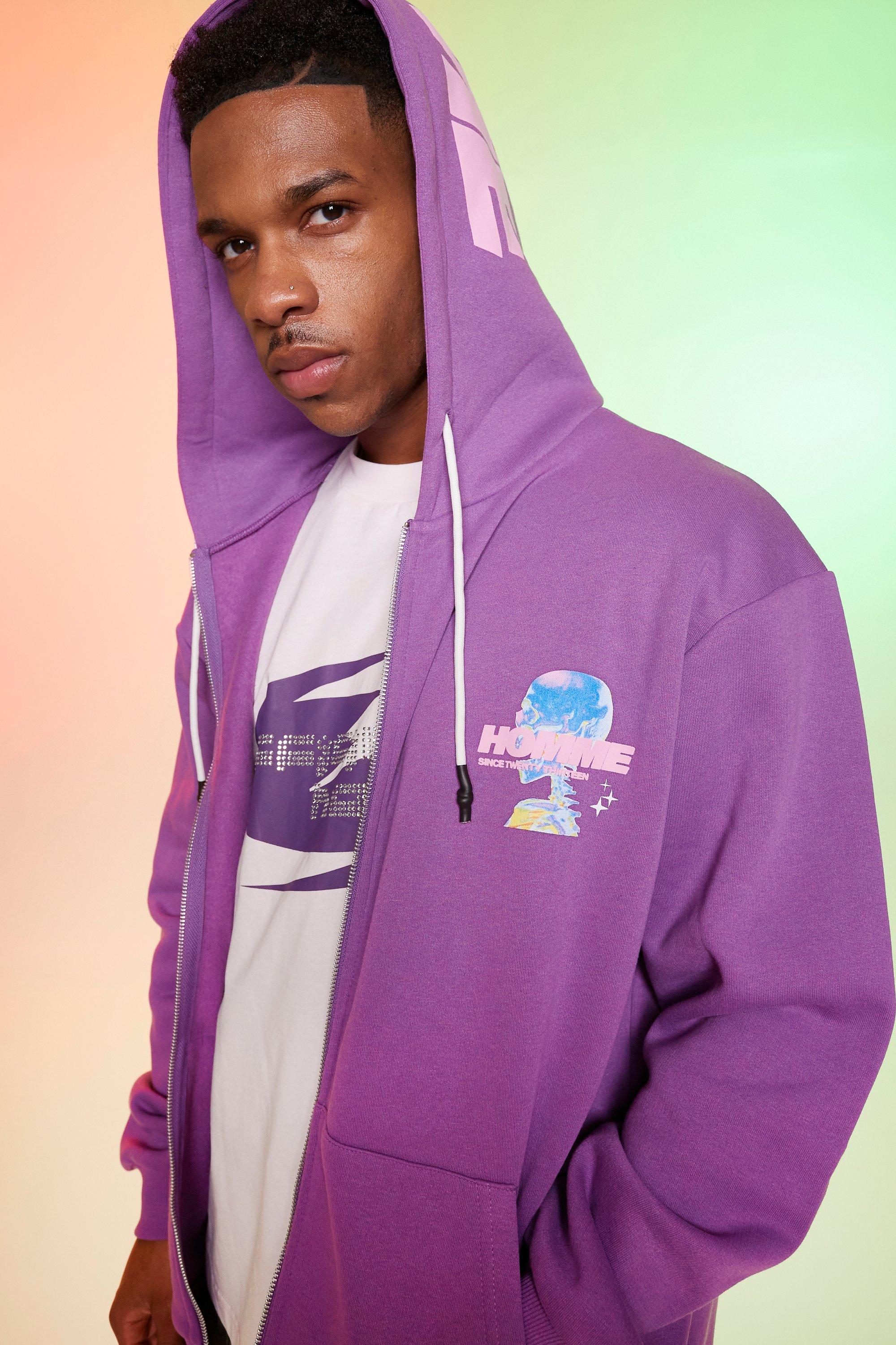 Hoodie discount violet homme