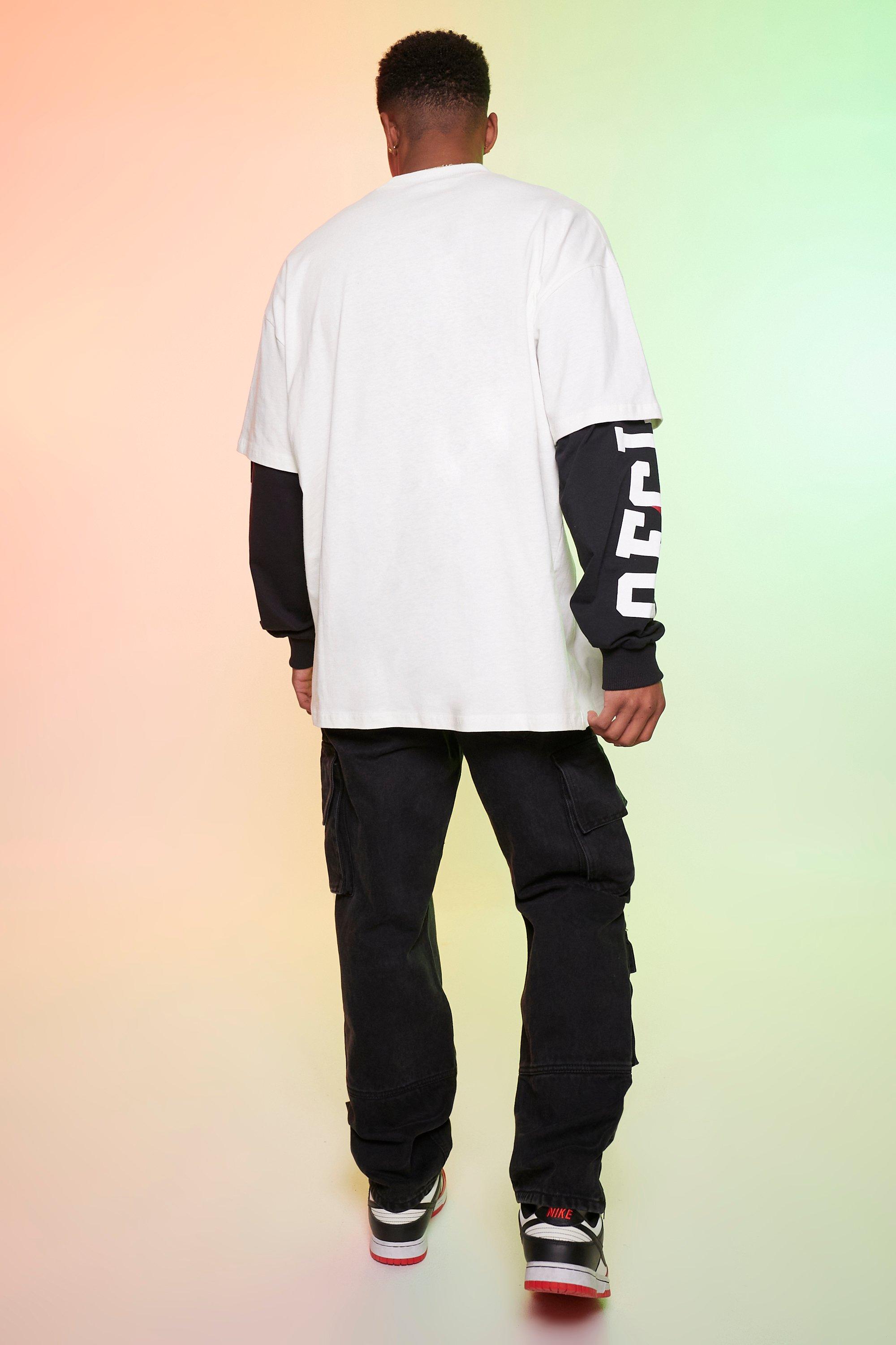 Oversized Ofcl Faux Layer Long Sleeve T-shirt