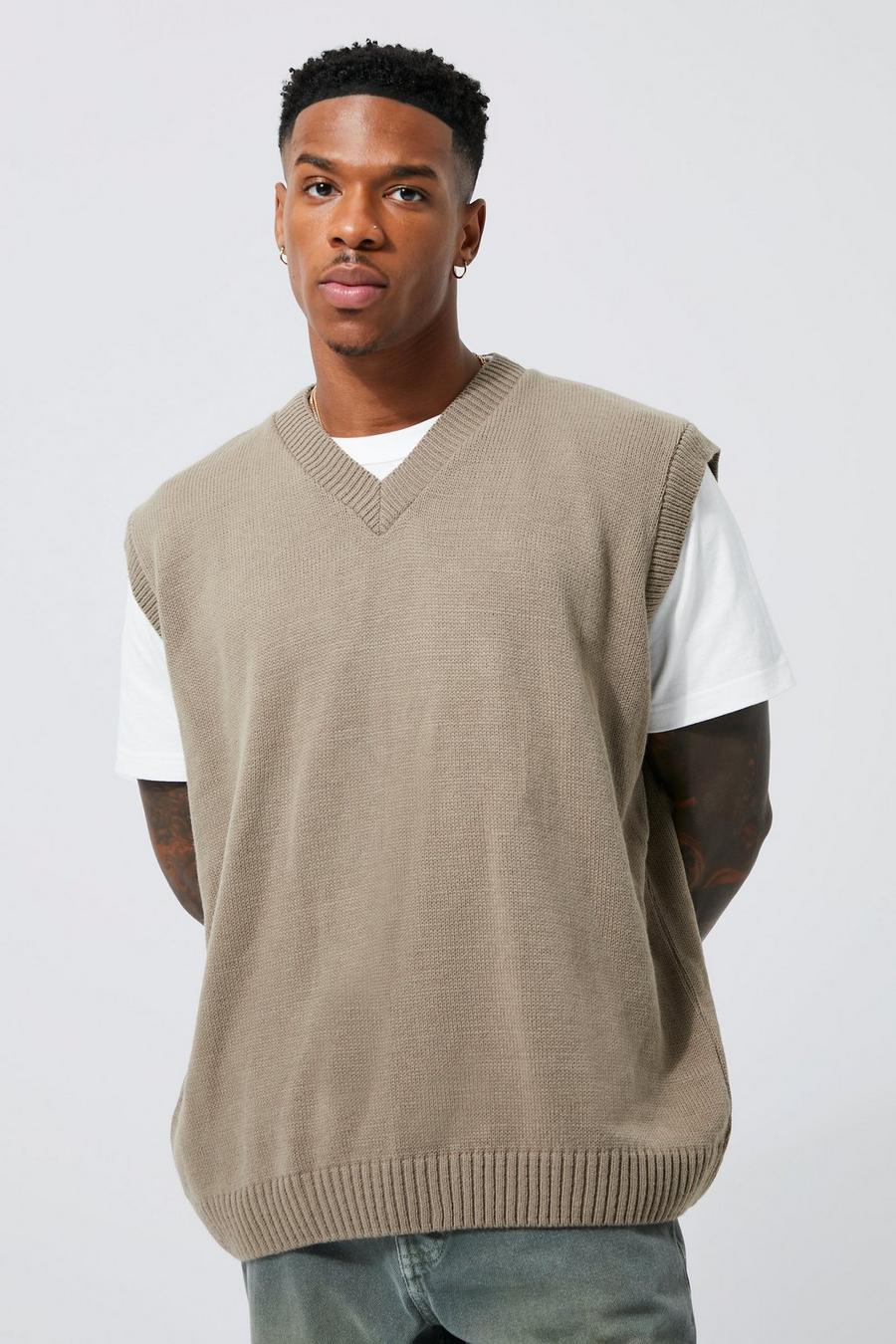 Pull sans manches oversize, Taupe image number 1