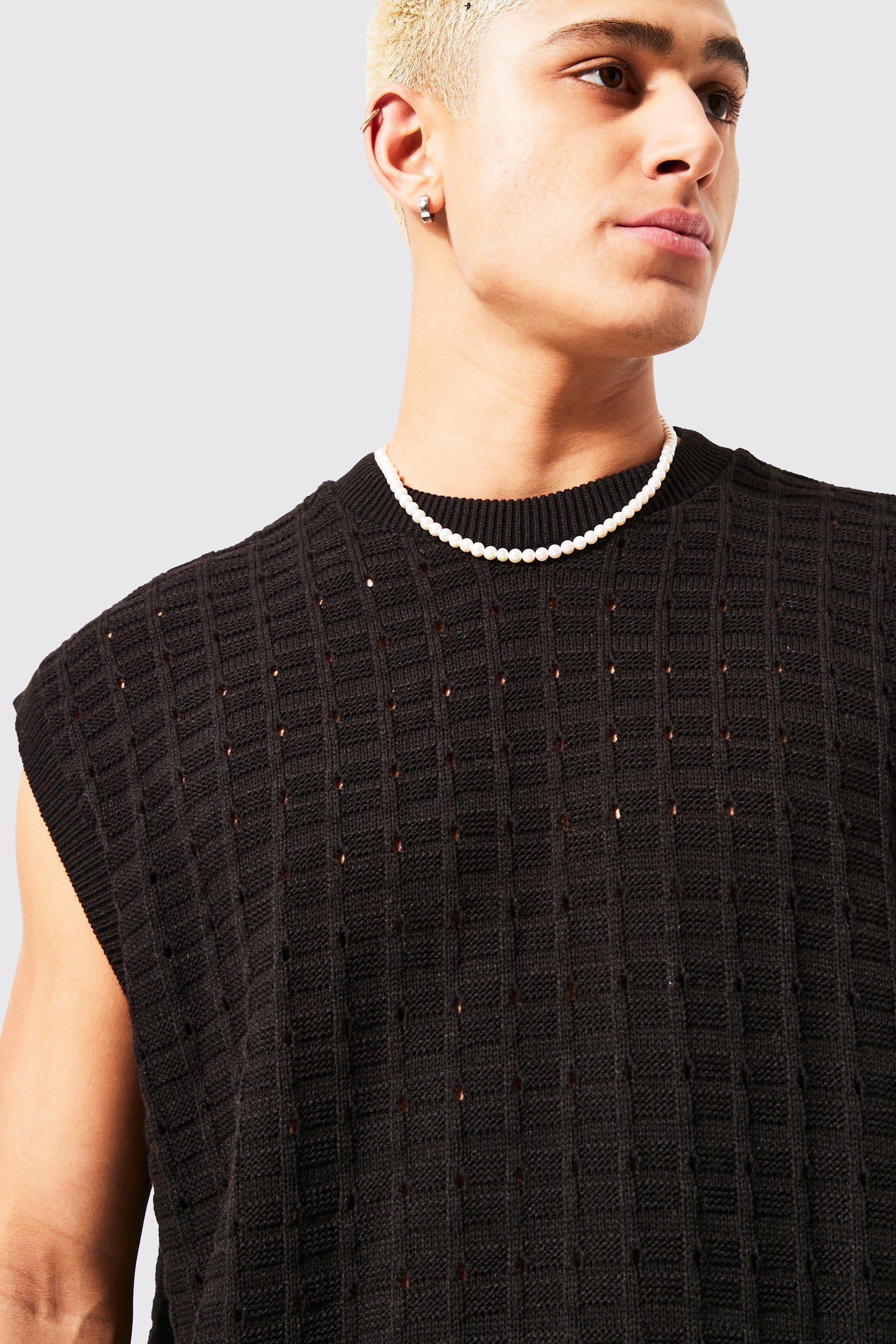 Knitted store vest boohoo