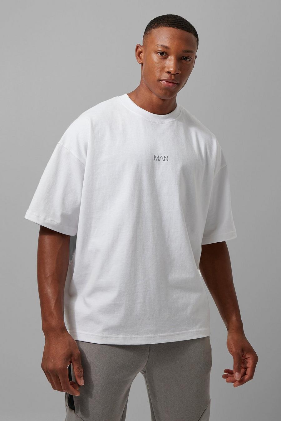 White Man Active Oversized Boxy Fit T-shirt image number 1