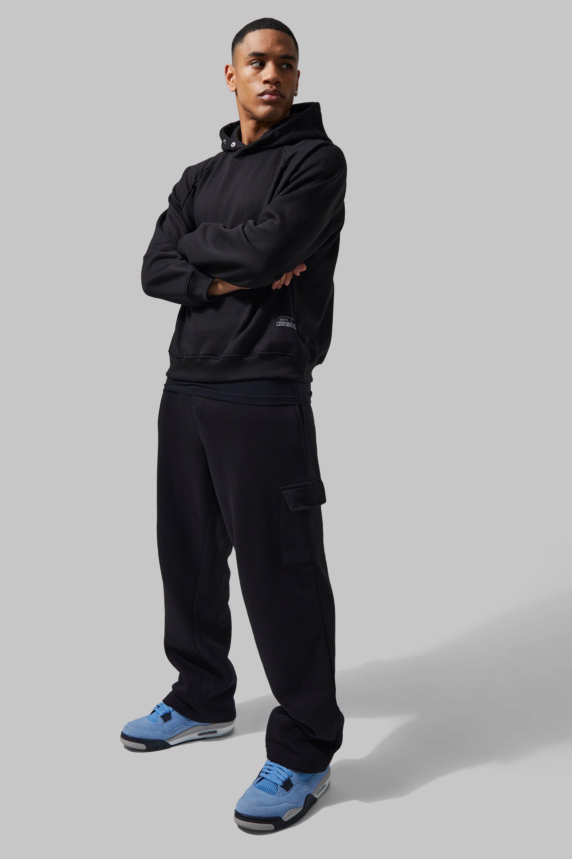 【boohooMAN】Active Regular Fit Badge Hoodie★関税・送料込★ bmm71842_black_xl?pdp.template