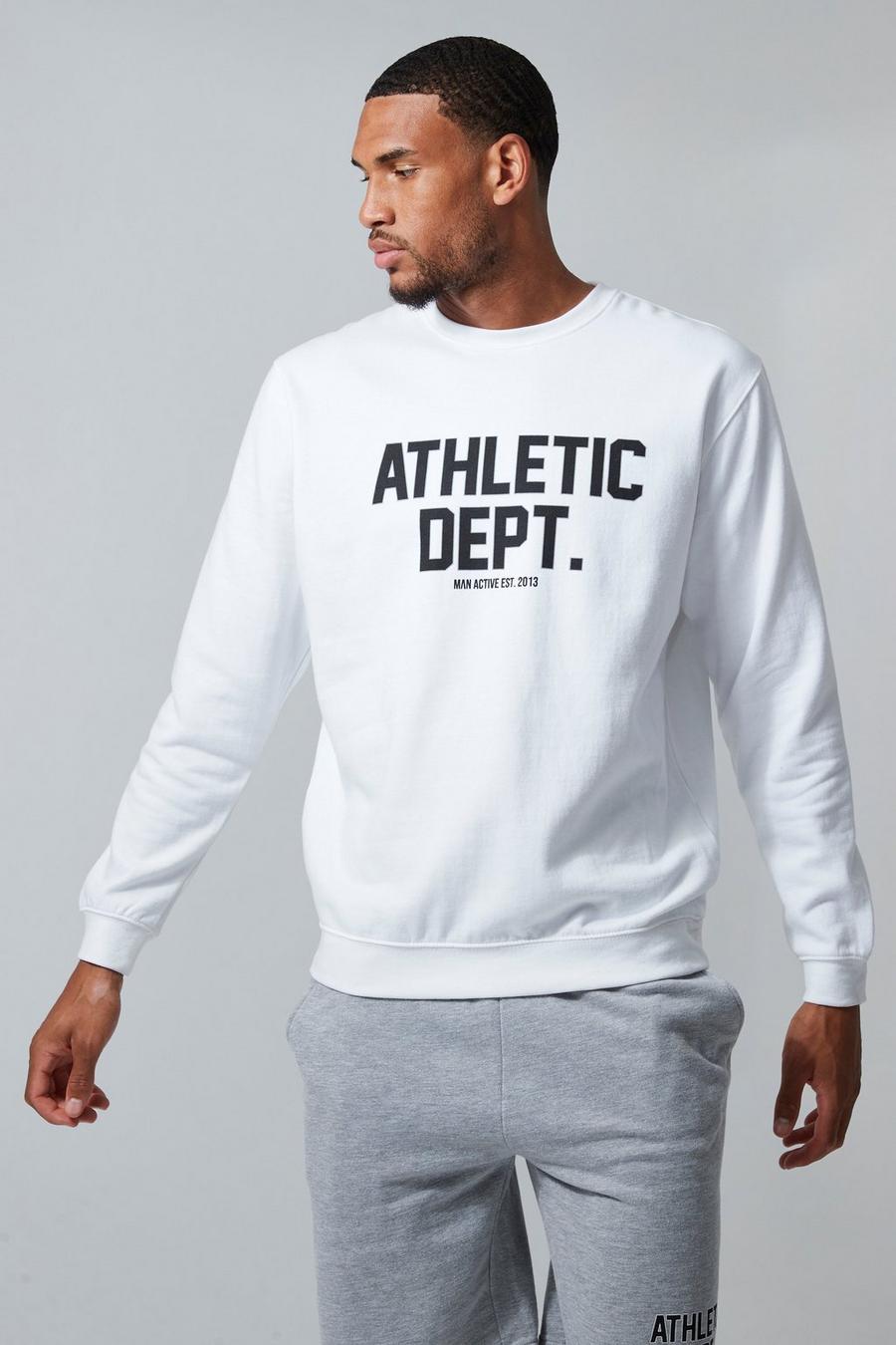 White Tall Man Active Athletic Dept. Sweatshirt