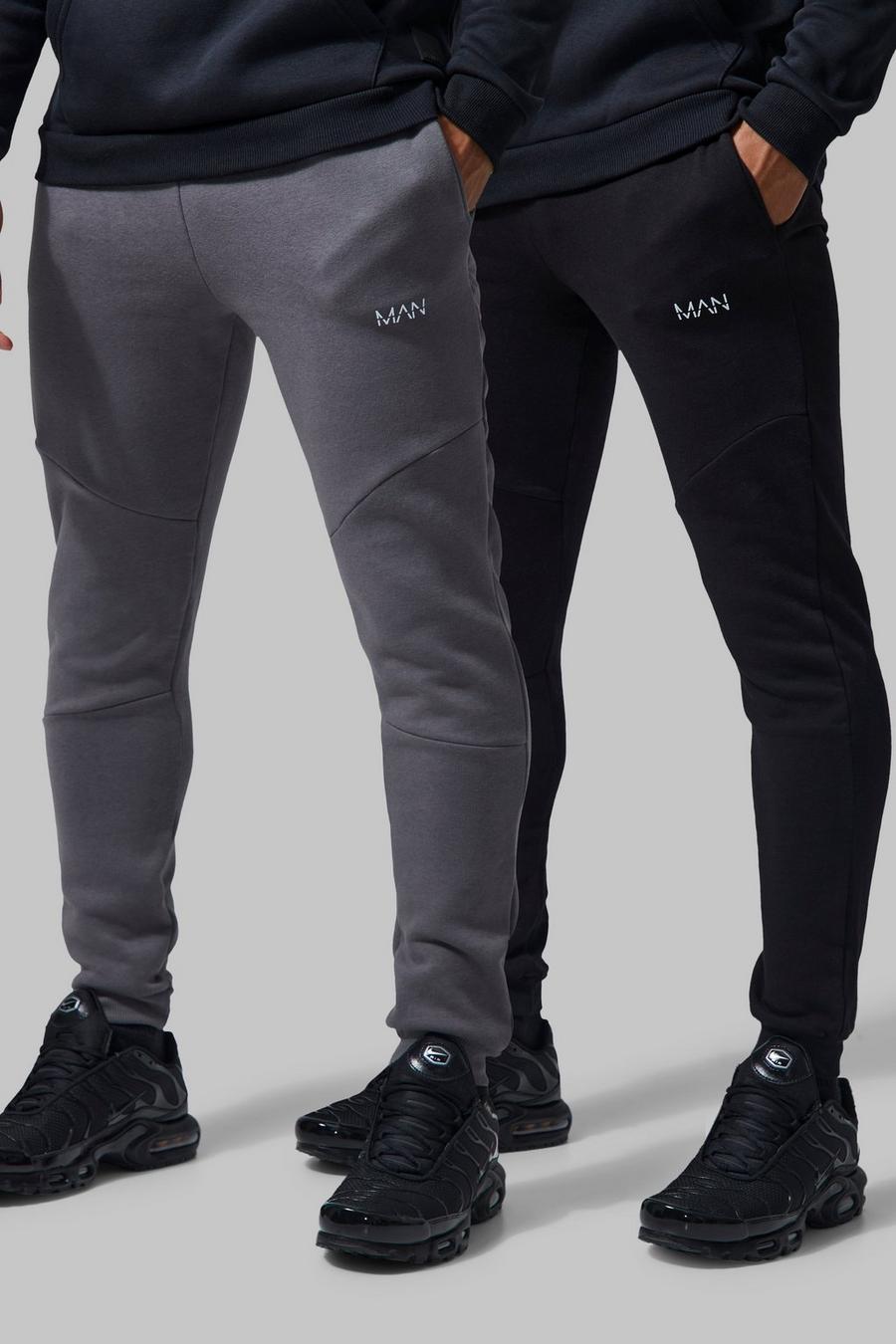 Pack de 2 pares de pantalones deportivos MAN Active para el gimnasio con bolsillos, Multi image number 1