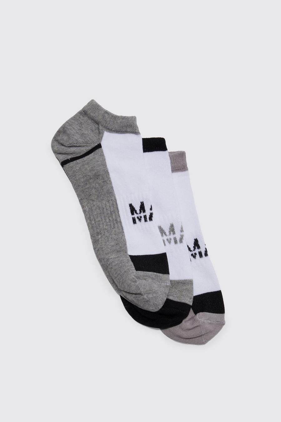 Pack de 3 pares de calcetines deportivos con letras MAN, Multi image number 1