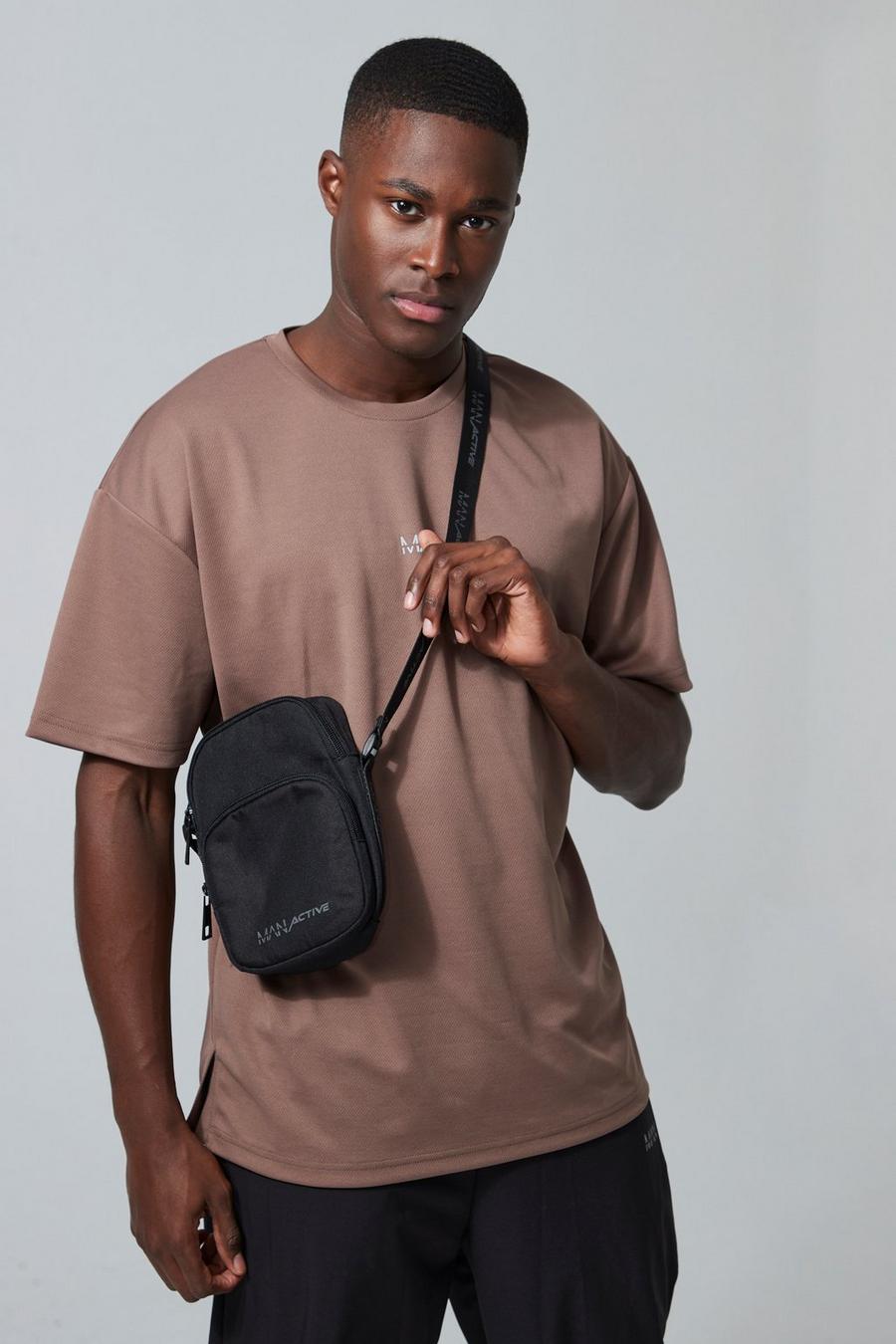 Black Man Active Messenger Bag