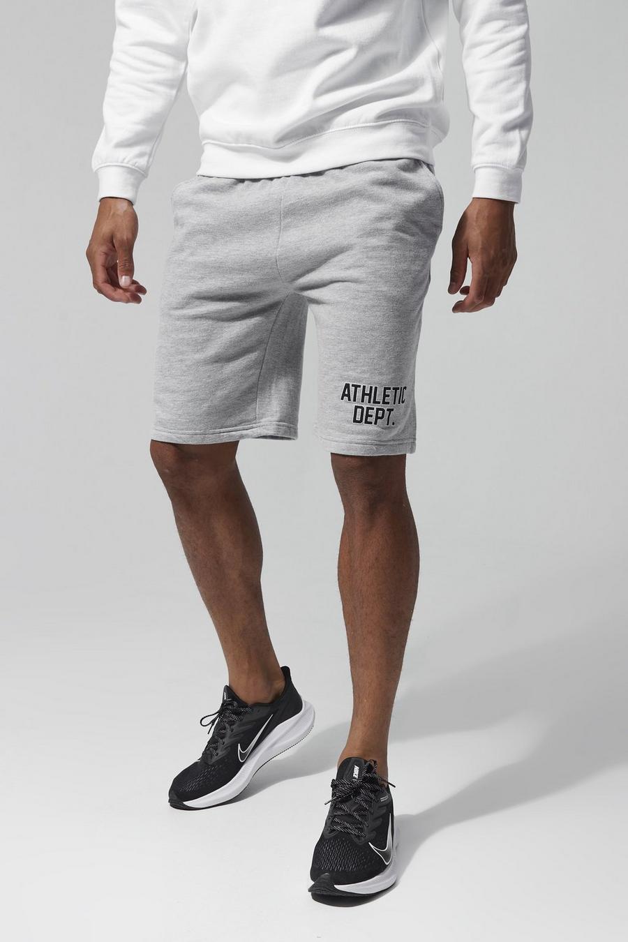 Pantalón corto Tall MAN Active con estampado Athletic Dept, Grey marl image number 1