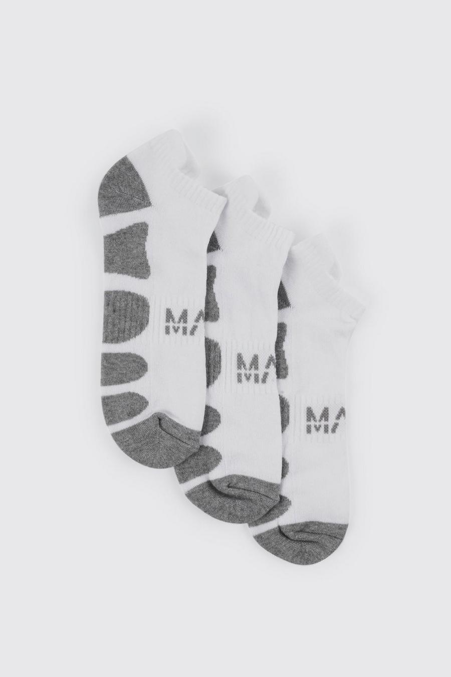 White Man Active 3 Pack Gift Boxed Trainer Socks