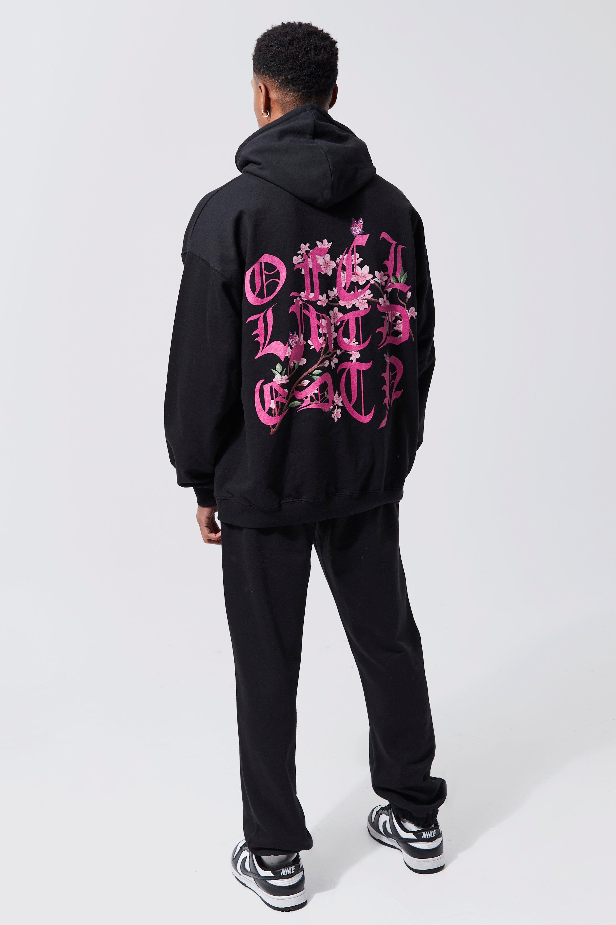 Sweat capuche oversize fleuri boohoo