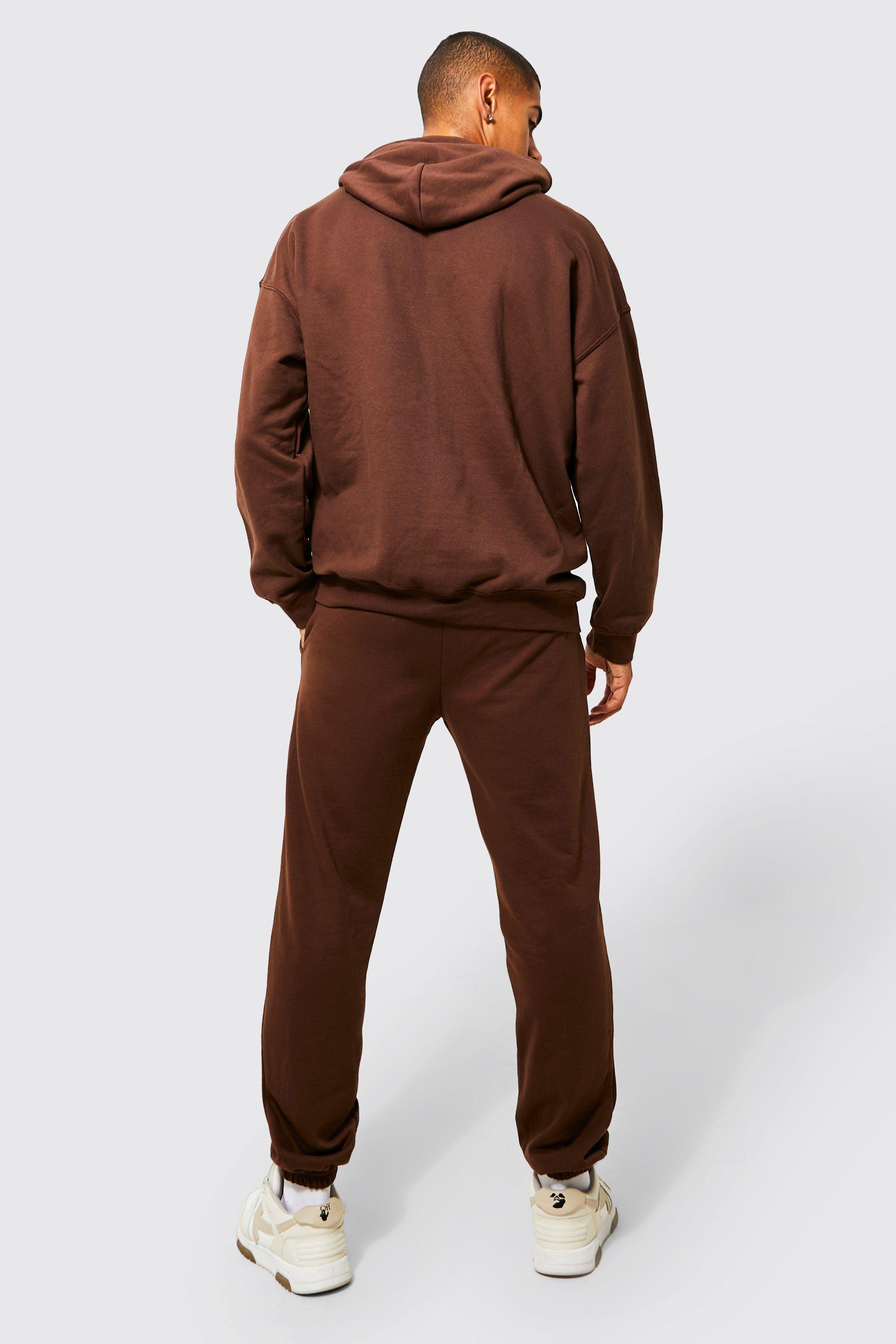 brown oversized tracksuit