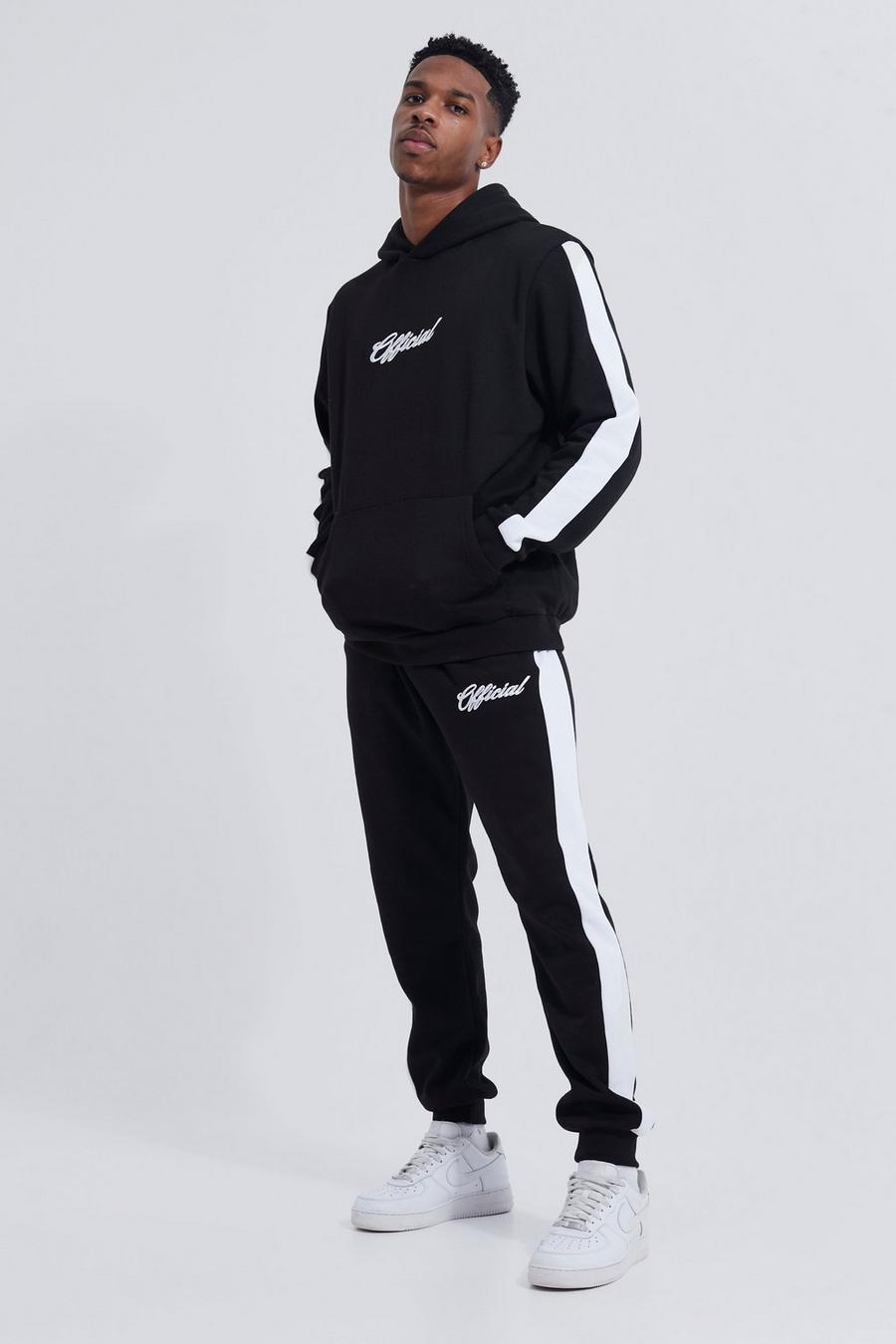 Black Lightweight Official Panel Hooded Tracksuit