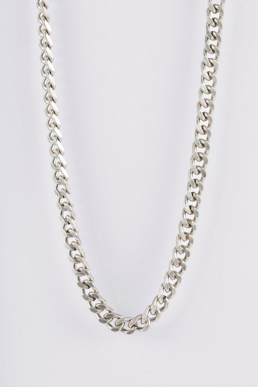 Silver Homme Chunky Clasp Chain Necklace image number 1