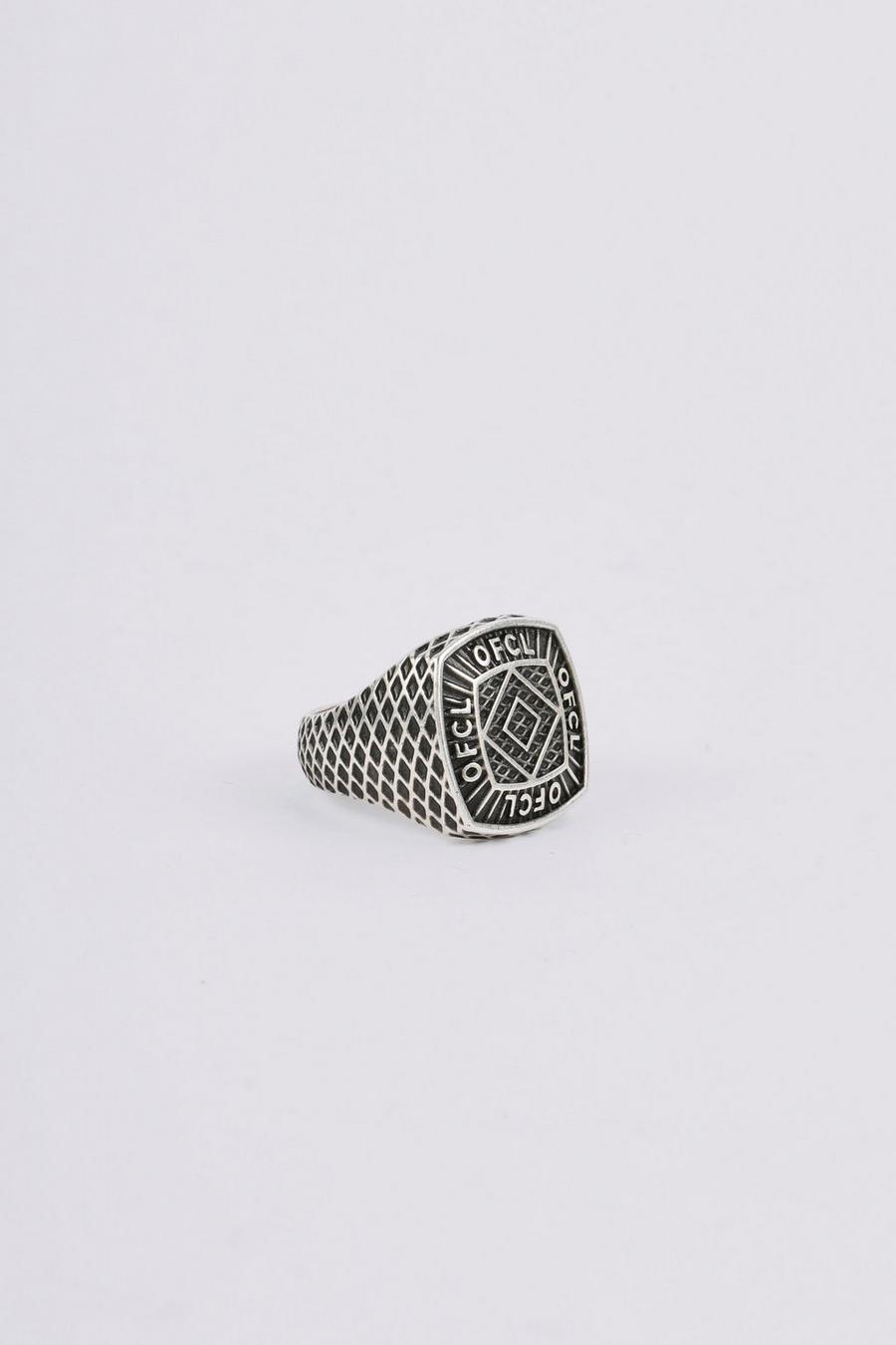 Silver argent Ofcl Signet Ring