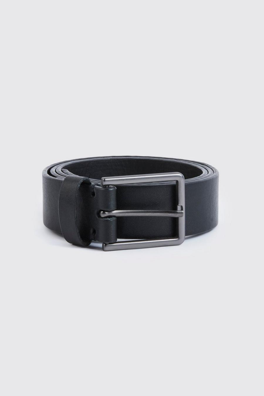 Black Official Faux Leather Belt image number 1