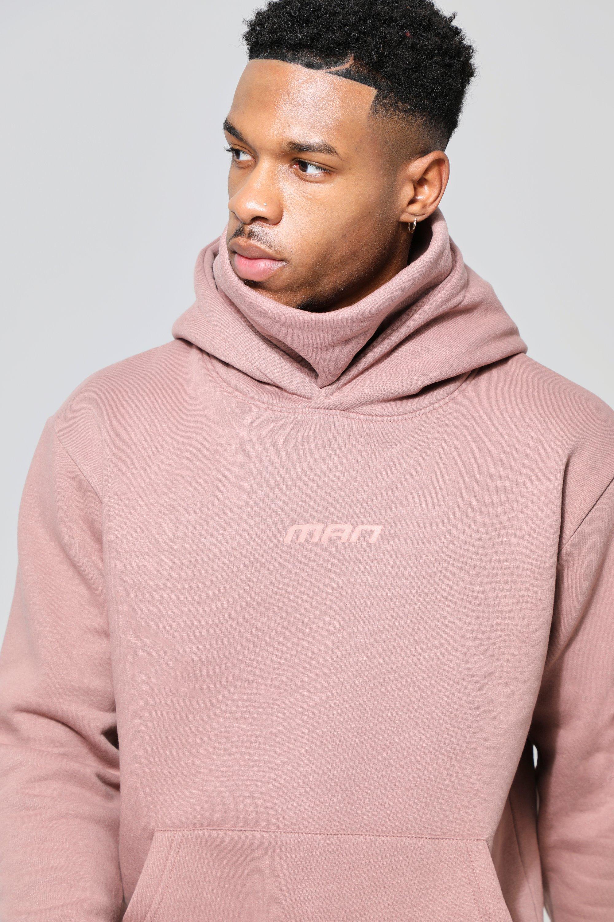 Man Graphic Hoodie With Snood