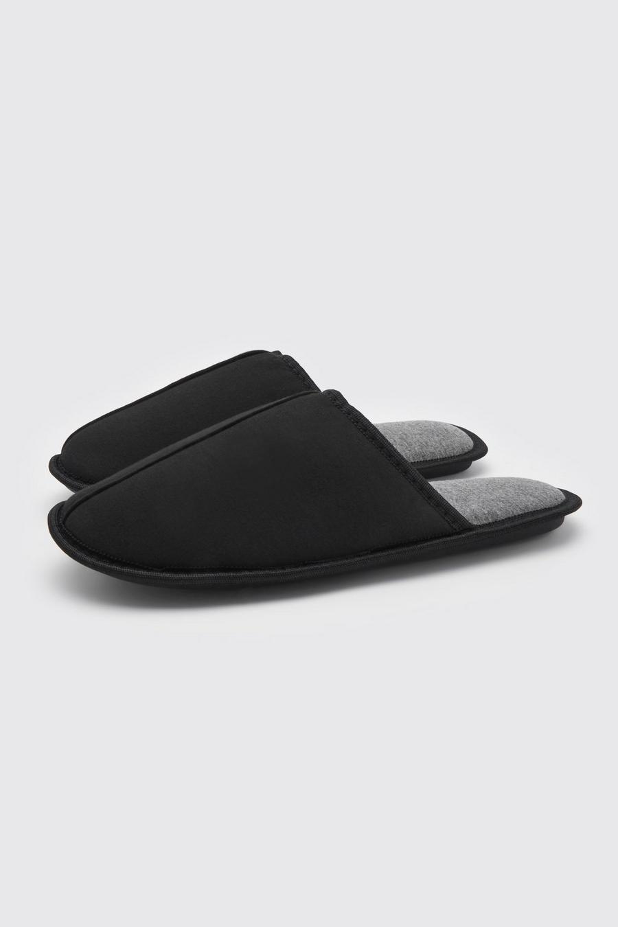 Black Gesloten Slippers