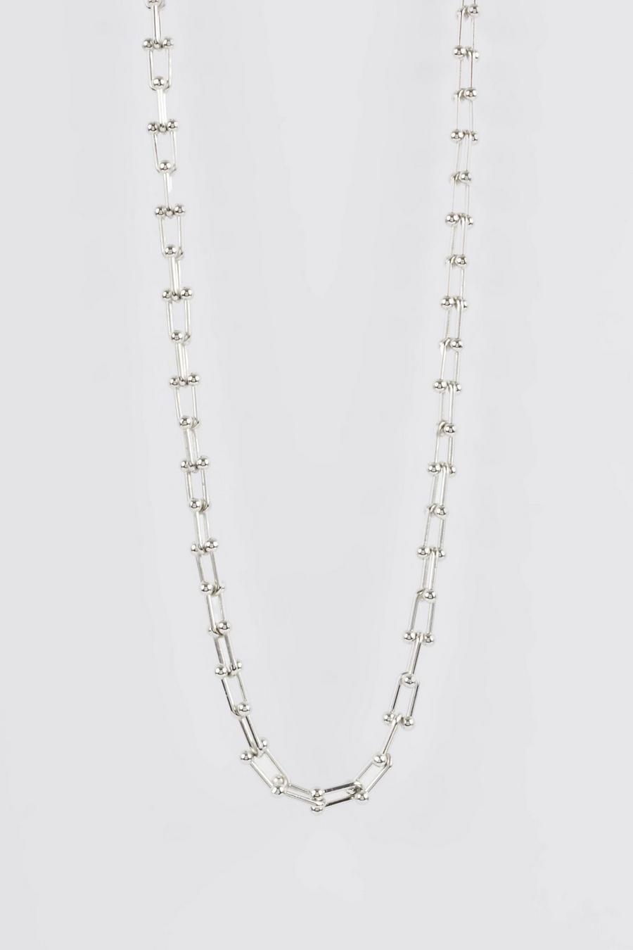 Silver Link Detail Necklace