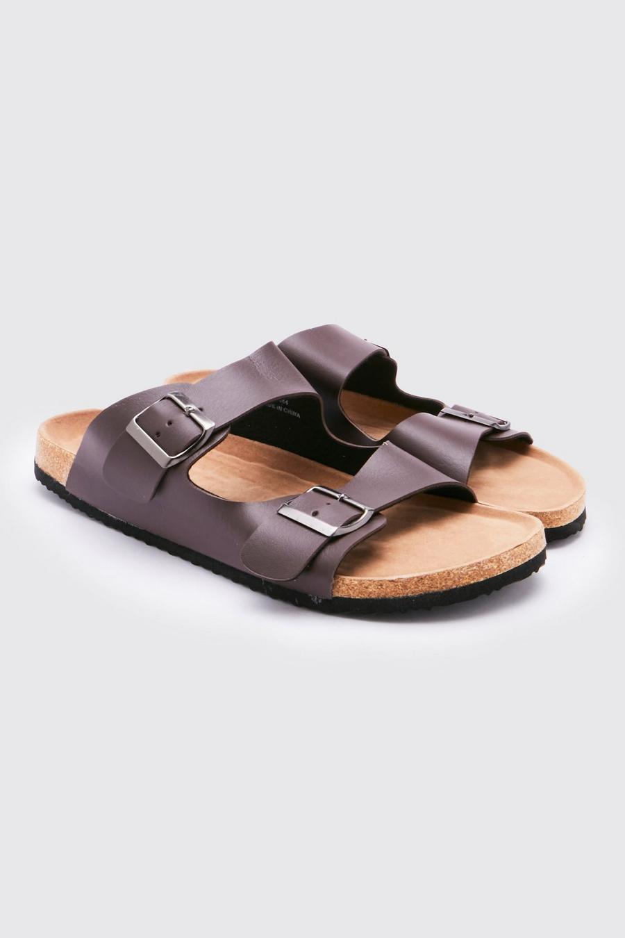 Brown Faux Leather Sandal image number 1