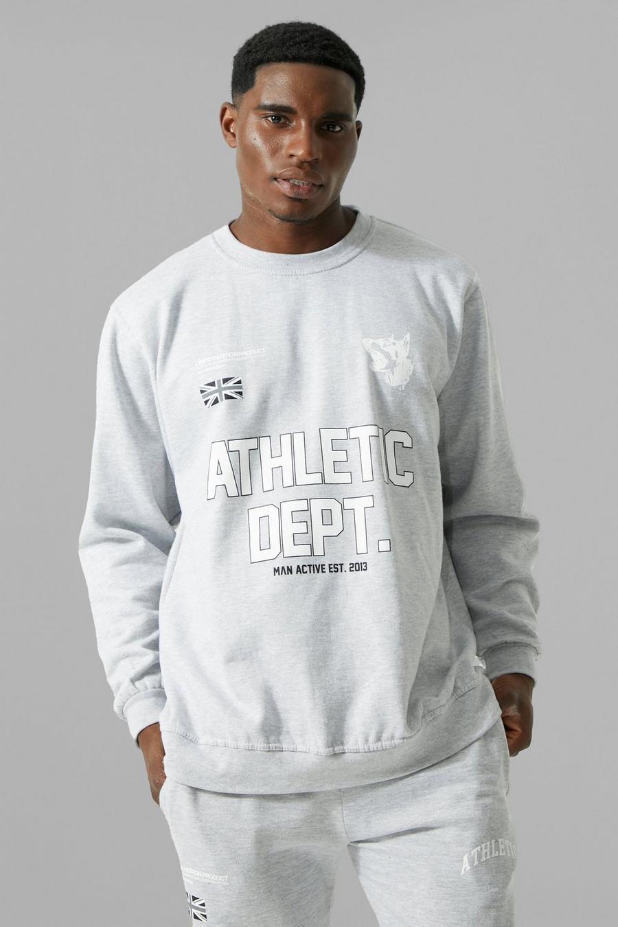 Grey marl Man Active Oversized Athletic Dept. Sweater image number 1